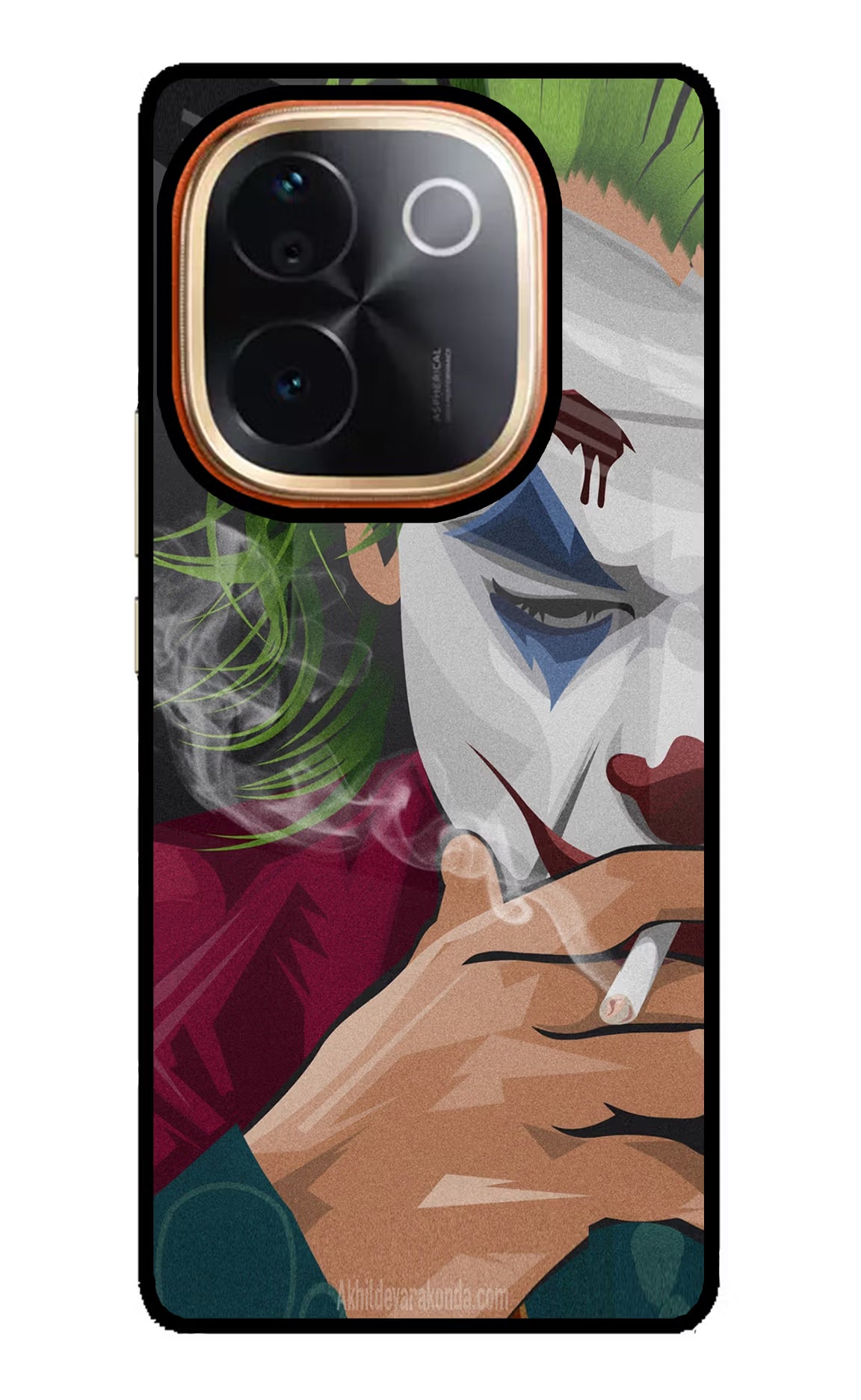 Joker Smoking Vivo T3 Pro 5G Glass Case Back Cover by Casekaro
