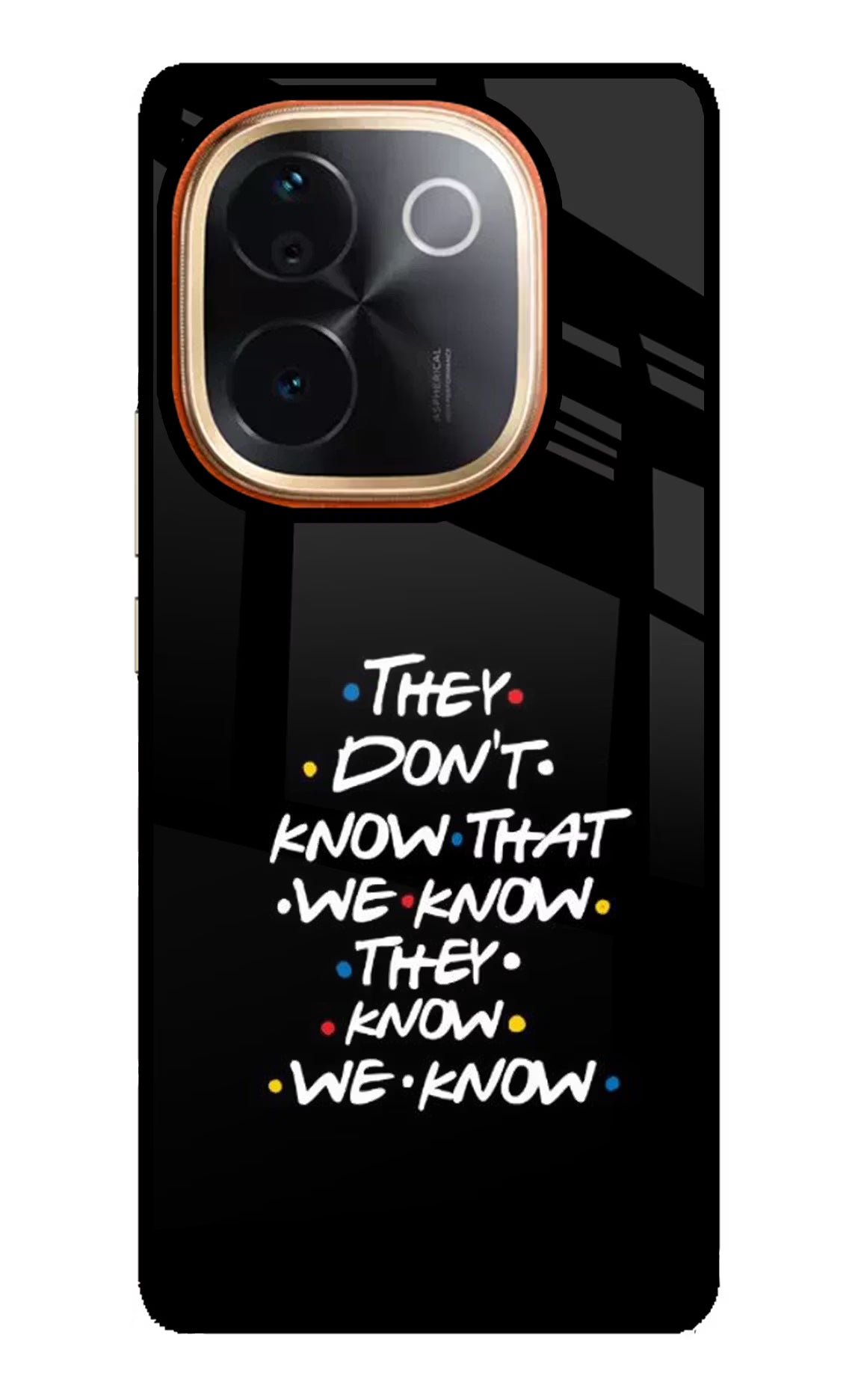 FRIENDS Dialogue Vivo T3 Pro 5G Glass Case Back Cover by Casekaro