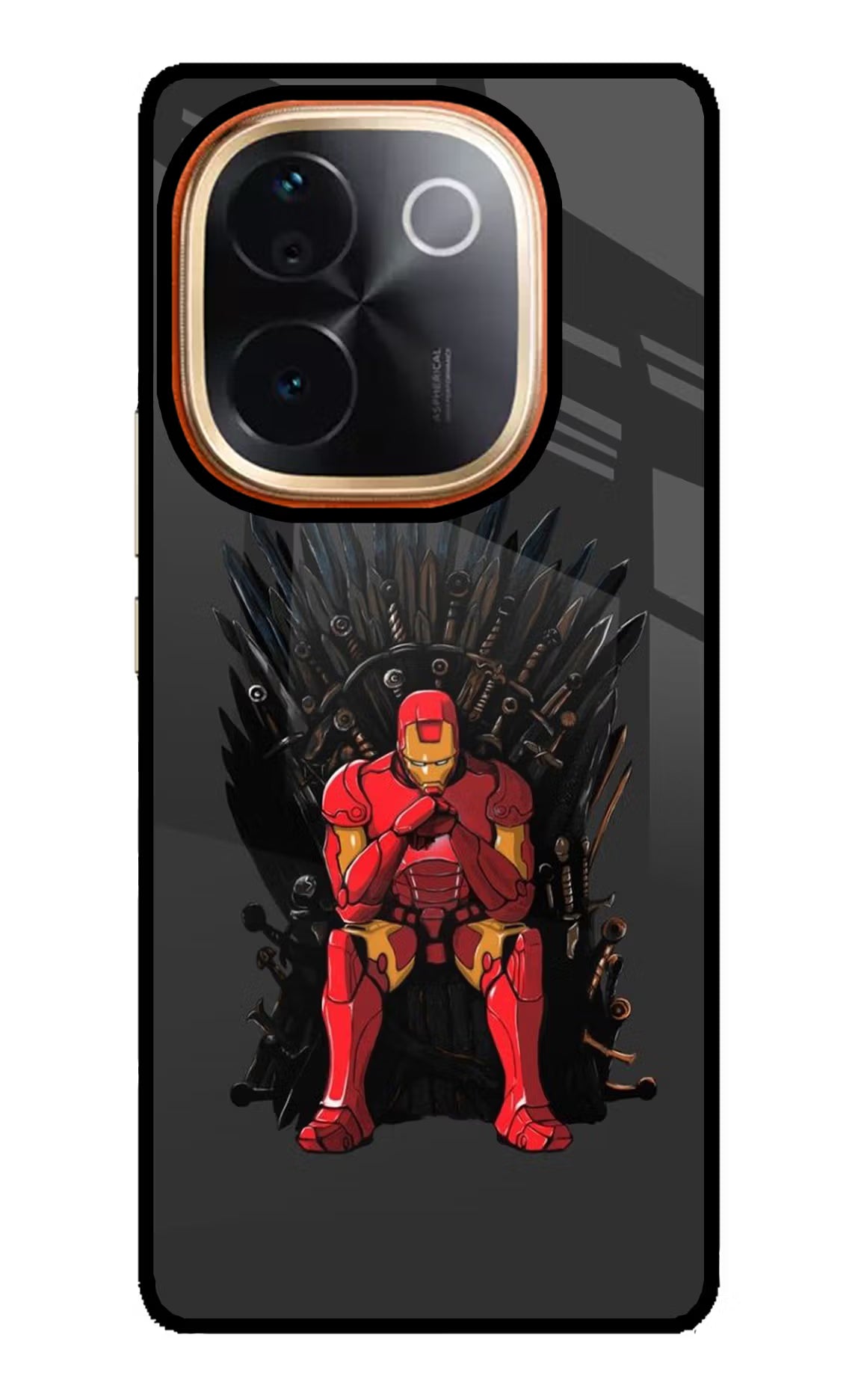 Ironman Throne Vivo T3 Pro 5G Glass Case - Ironman Throne Vivo T3 Pro 5G Glass Case Ironman Throne Vivo T3 Pro 5G Glass Case
