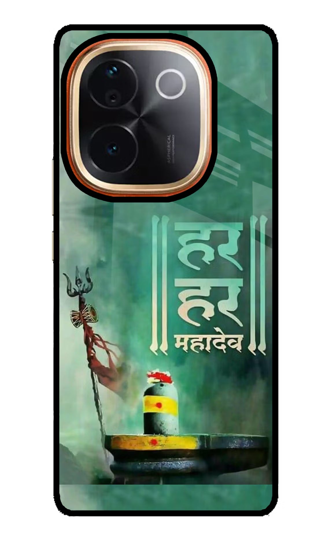 Har Har Mahadev Shivling Vivo T3 Pro 5G Glass Case Back Cover by Casekaro