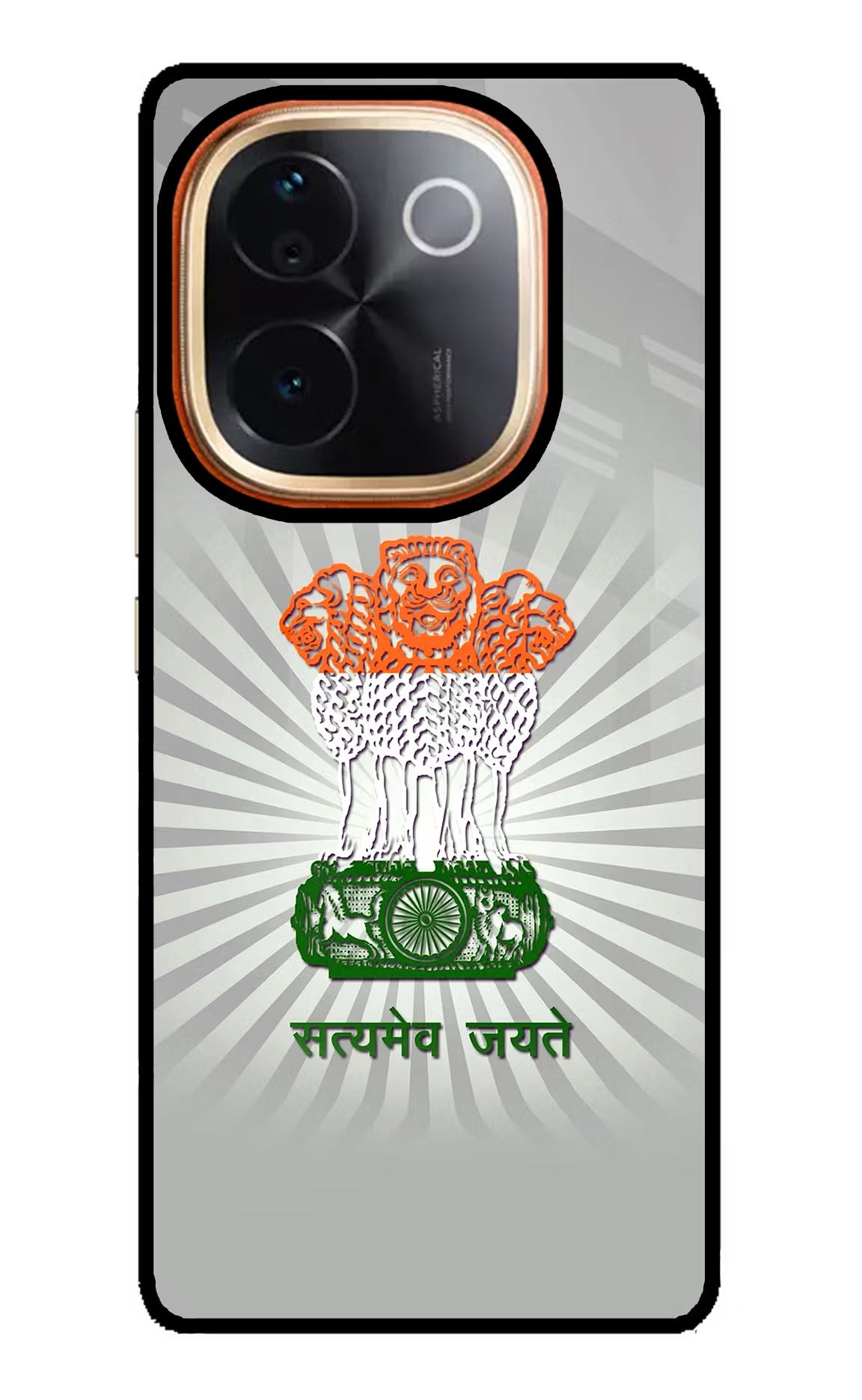 Satyamev Jayate Art Vivo T3 Pro 5G Glass Case Back Cover by Casekaro