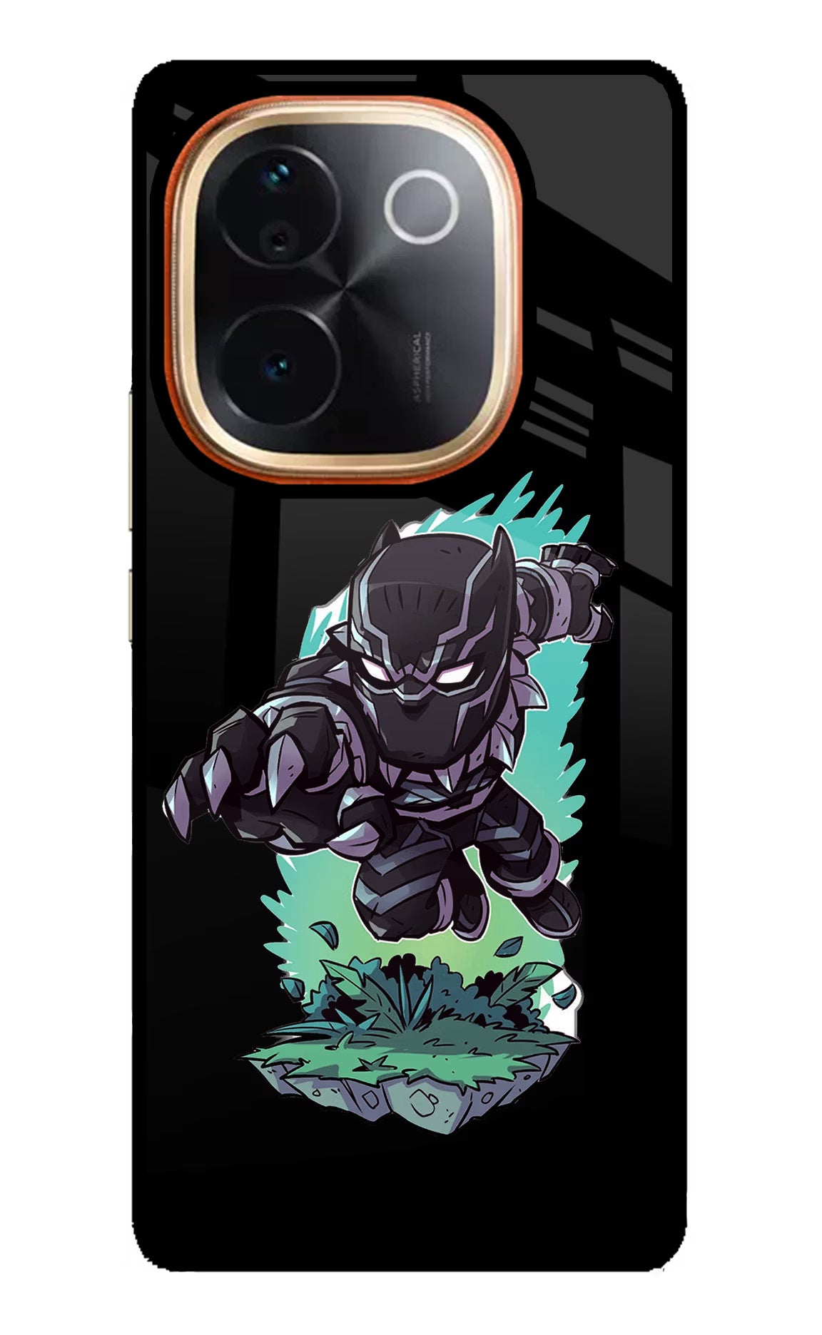 Black Panther Vivo T3 Pro 5G Glass Case - Black Panther Vivo T3 Pro 5G Glass Case Black Panther Vivo T3 Pro 5G Glass Case