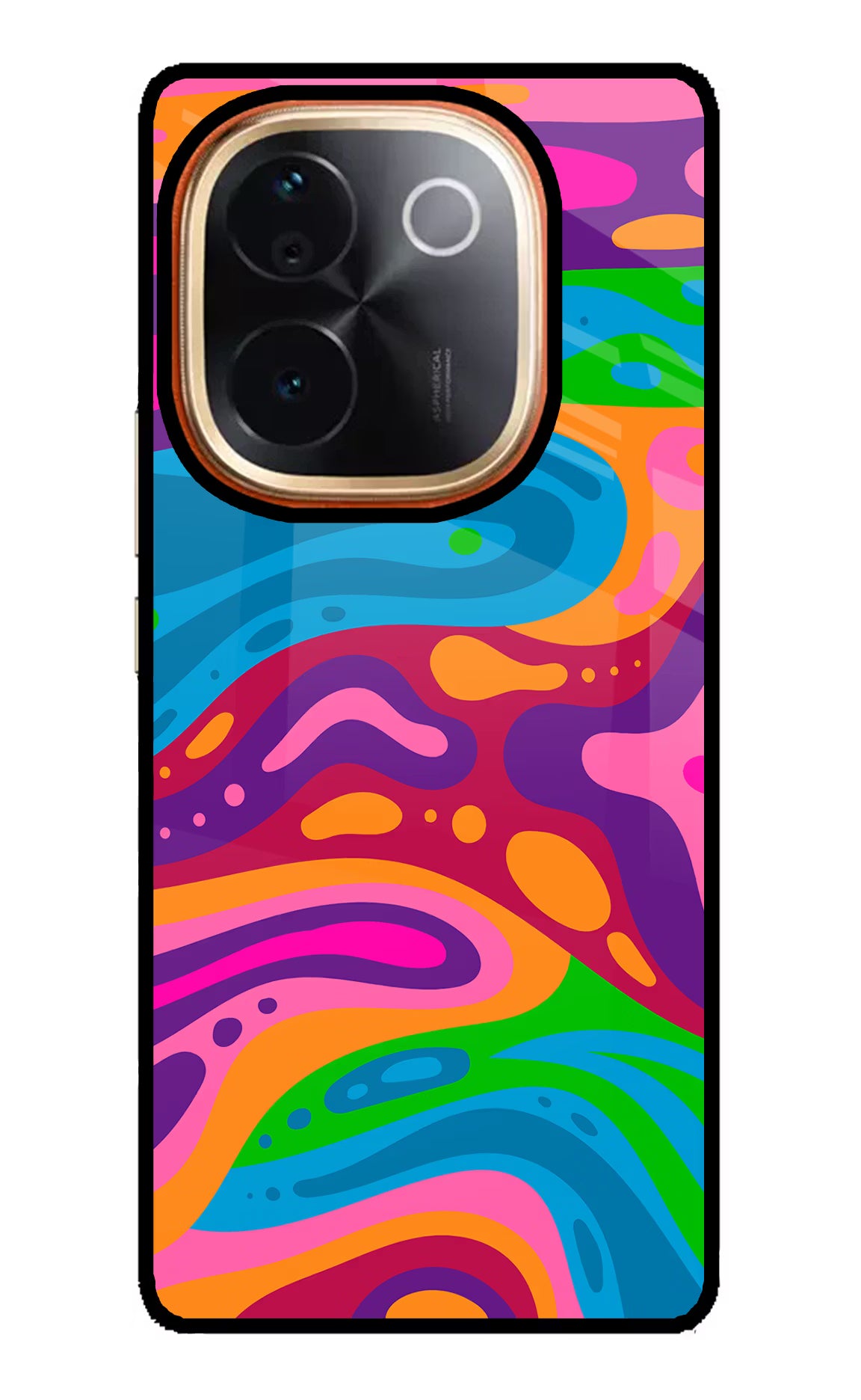 Trippy Pattern Vivo T3 Pro 5G Glass Case - Trippy Pattern Vivo T3 Pro 5G Glass Case Trippy Pattern Vivo T3 Pro 5G Glass Case