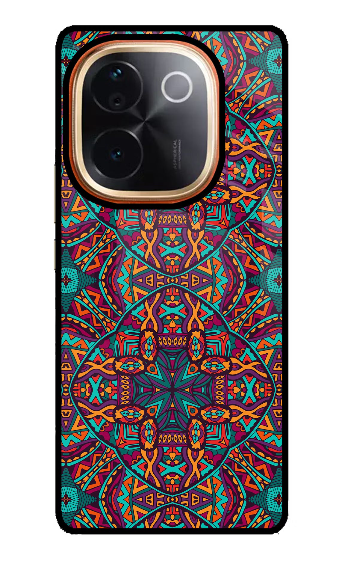 Colour Mandala Vivo T3 Pro 5G Glass Case Back Cover by Casekaro