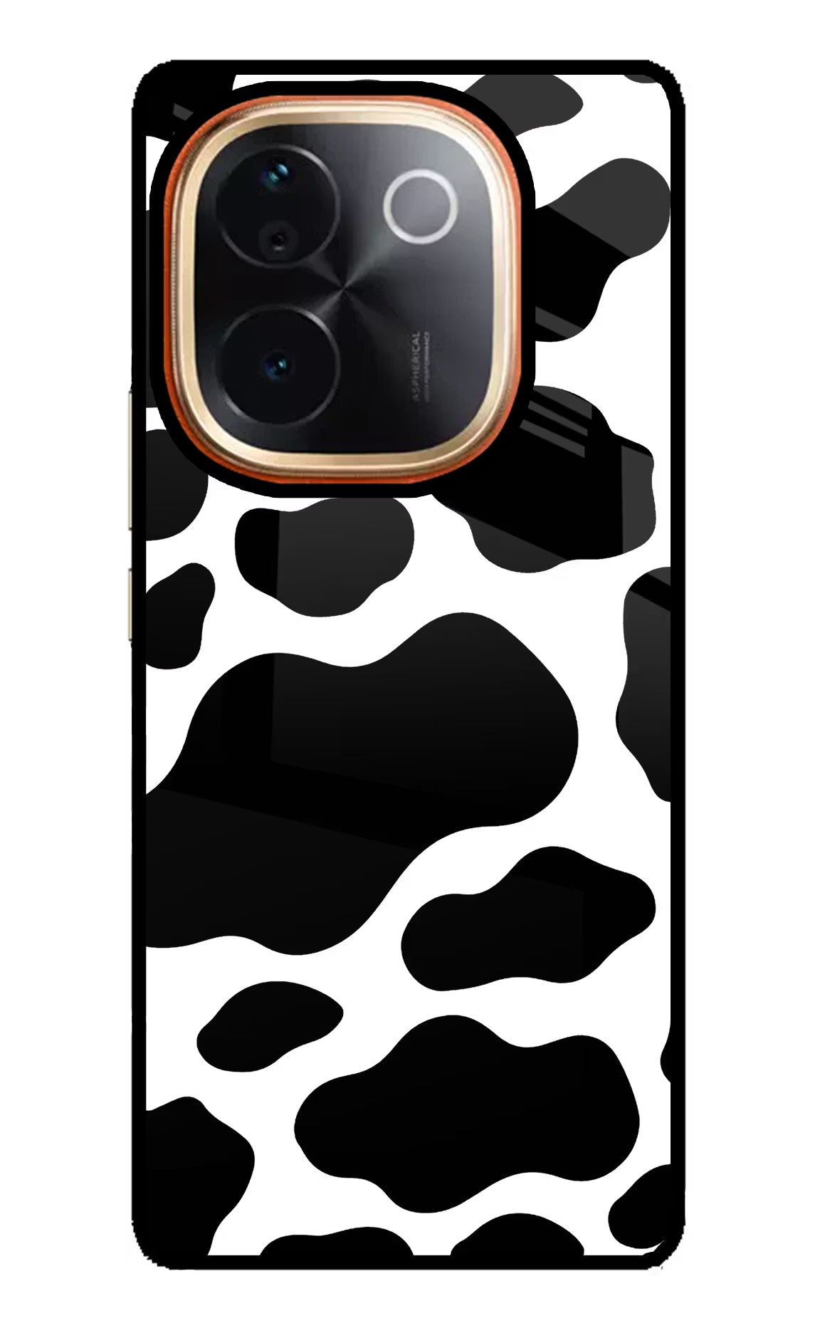 Cow Spots Vivo T3 Pro 5G Glass Case Back Cover by Casekaro