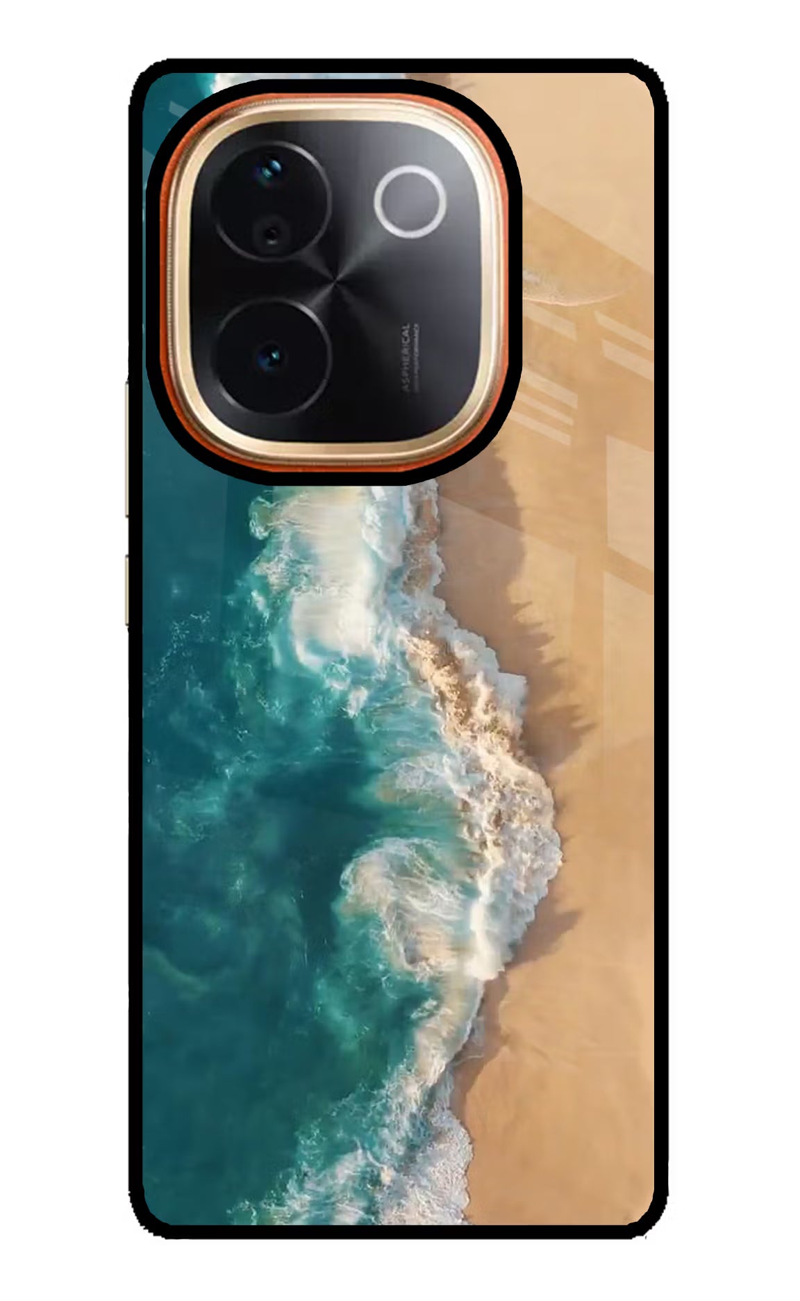 Ocean Beach Vivo T3 Pro 5G Glass Case - Ocean Beach Vivo T3 Pro 5G Glass Case Ocean Beach Vivo T3 Pro 5G Glass Case