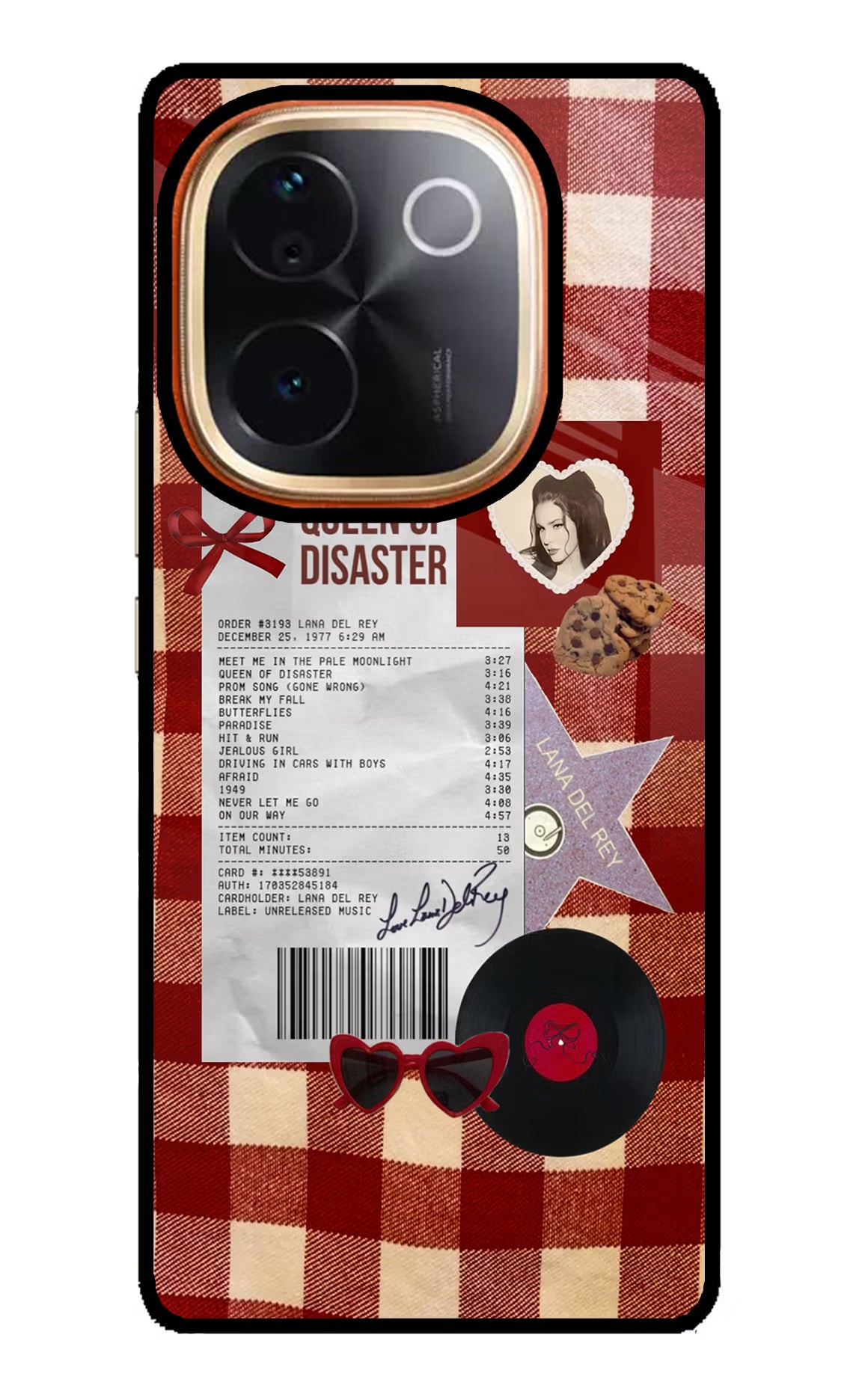 Queen of Disaster Vivo T3 Pro 5G Glass Case - Queen of Disaster Vivo T3 Pro 5G Glass Case Queen of Disaster Vivo T3 Pro 5G Glass Case