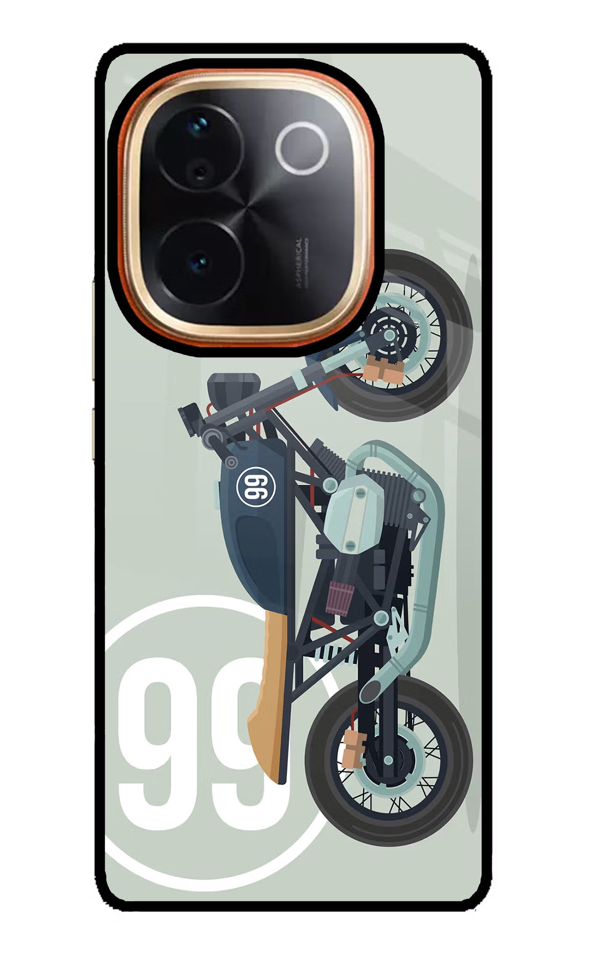 Classic Cafe Racer 99 Vivo T3 Pro 5G Glass Case - Classic Cafe Racer 99 Vivo T3 Pro 5G Glass Case Classic Cafe Racer 99 Vivo T3 Pro 5G Glass Case