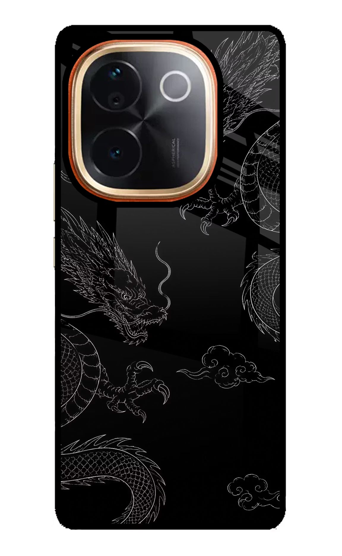 Twin Dragons Vivo T3 Pro 5G Glass Case - Twin Dragons Vivo T3 Pro 5G Glass Case Twin Dragons Vivo T3 Pro 5G Glass Case