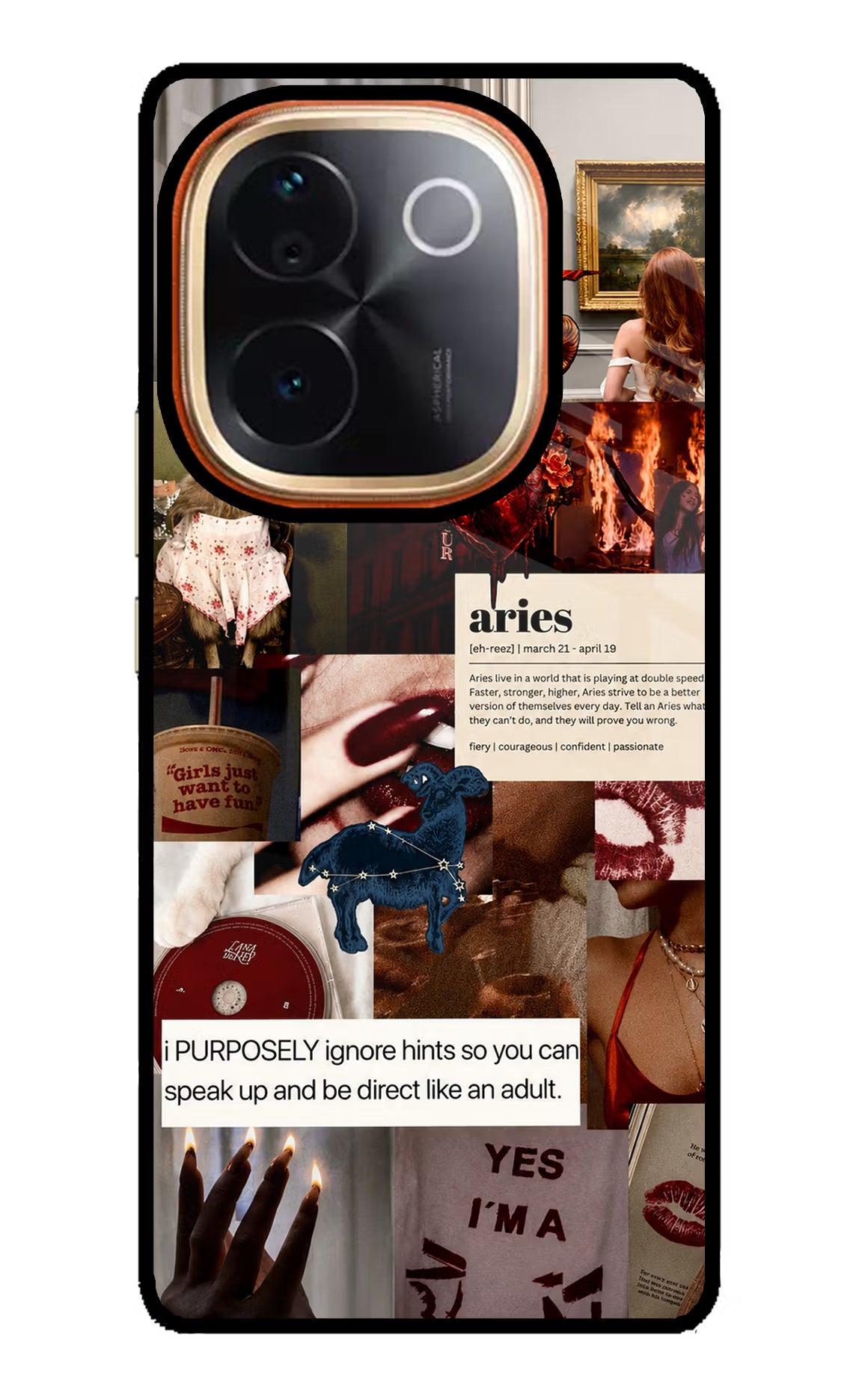 Zodiac Aries Vivo T3 Pro 5G Glass Case - Zodiac Aries Vivo T3 Pro 5G Glass Case Zodiac Aries Vivo T3 Pro 5G Glass Case