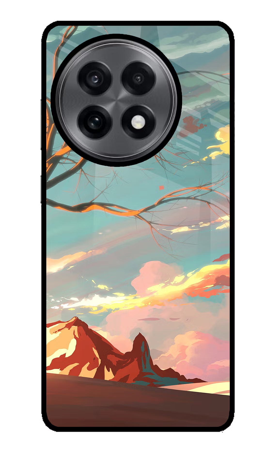 Scenery OnePlus 13R Glass Case Back Cover by Casekaro