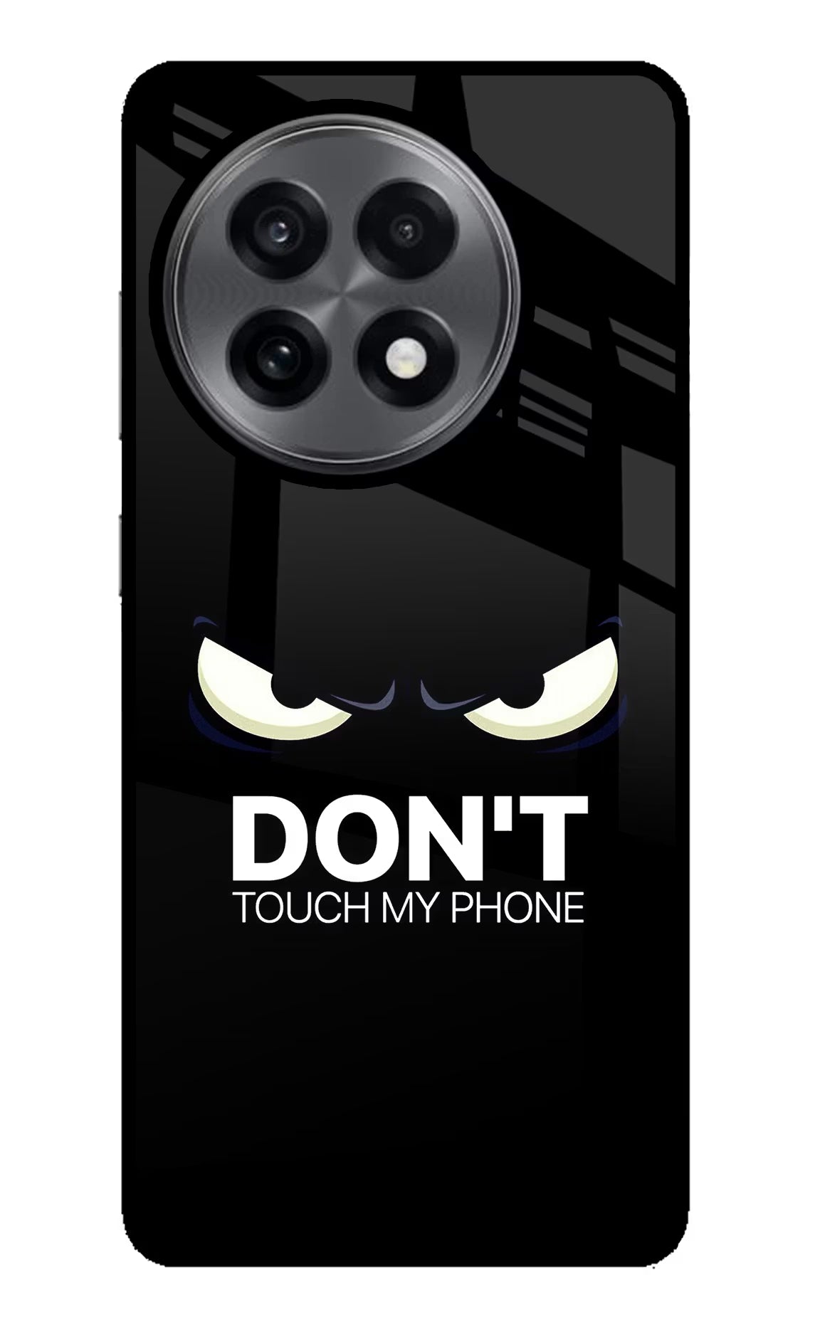 Don'T Touch My Phone OnePlus 13R Glass Case Back Cover by Casekaro