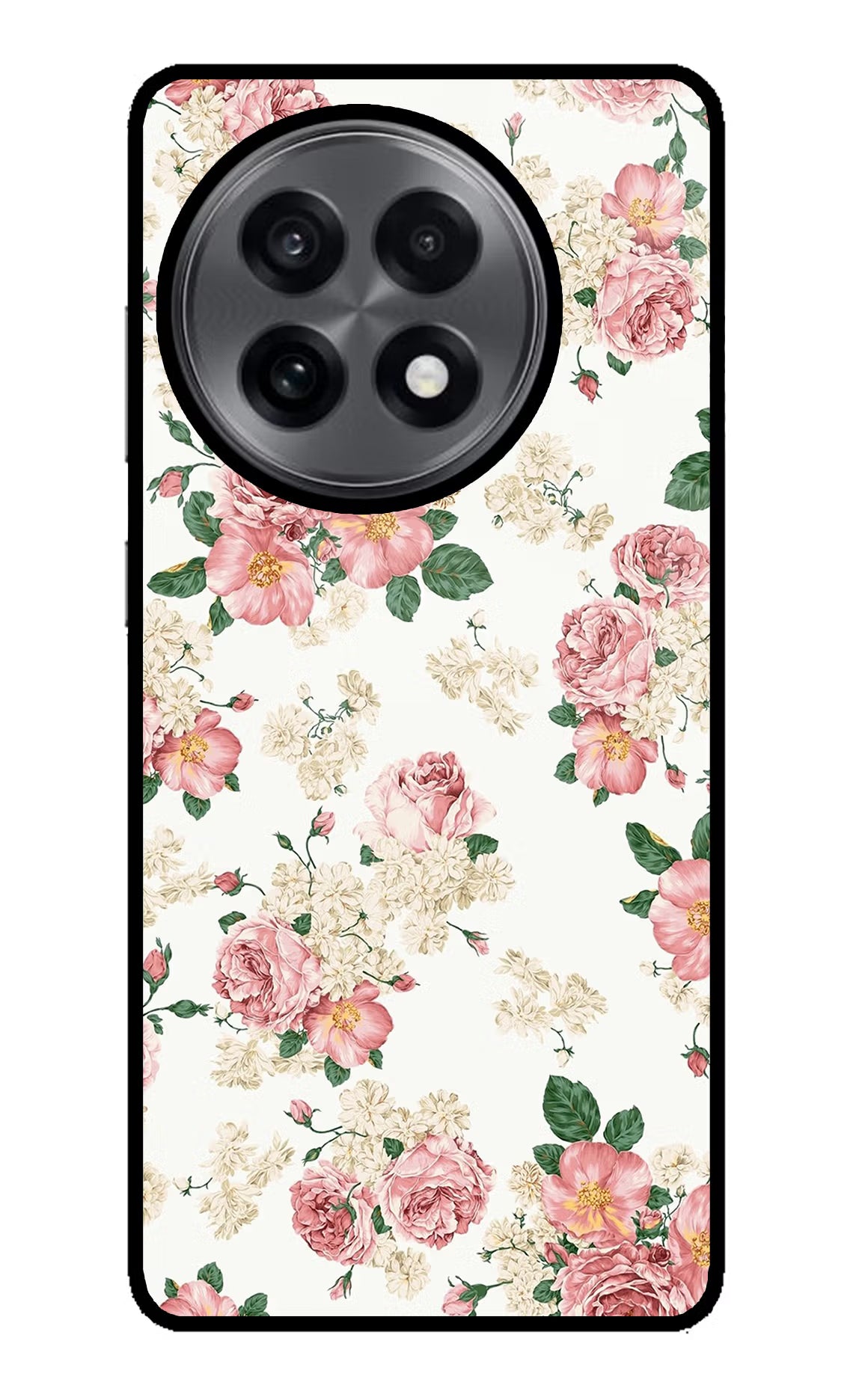 Flowers OnePlus 13R Glass Case Back Cover by Casekaro