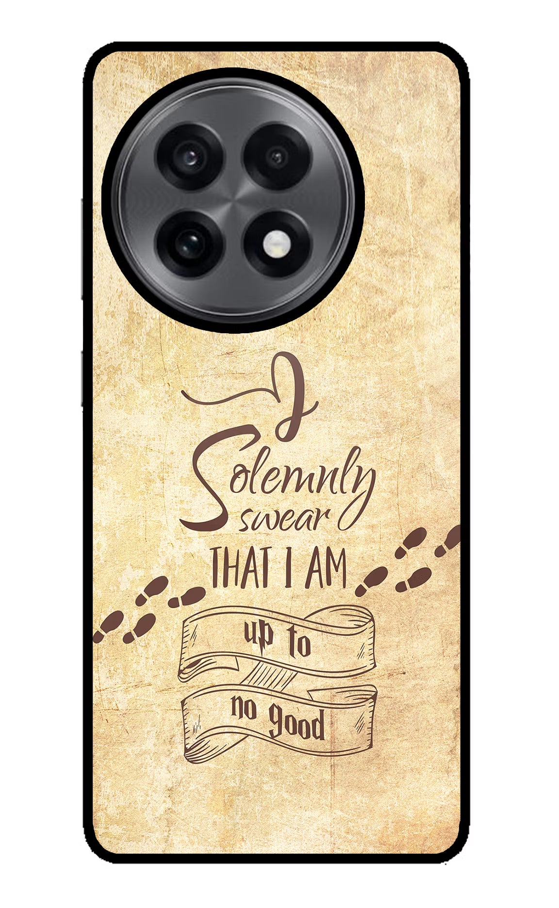 I Solemnly swear that i up to no good OnePlus 13R Glass Case Back Cover by Casekaro