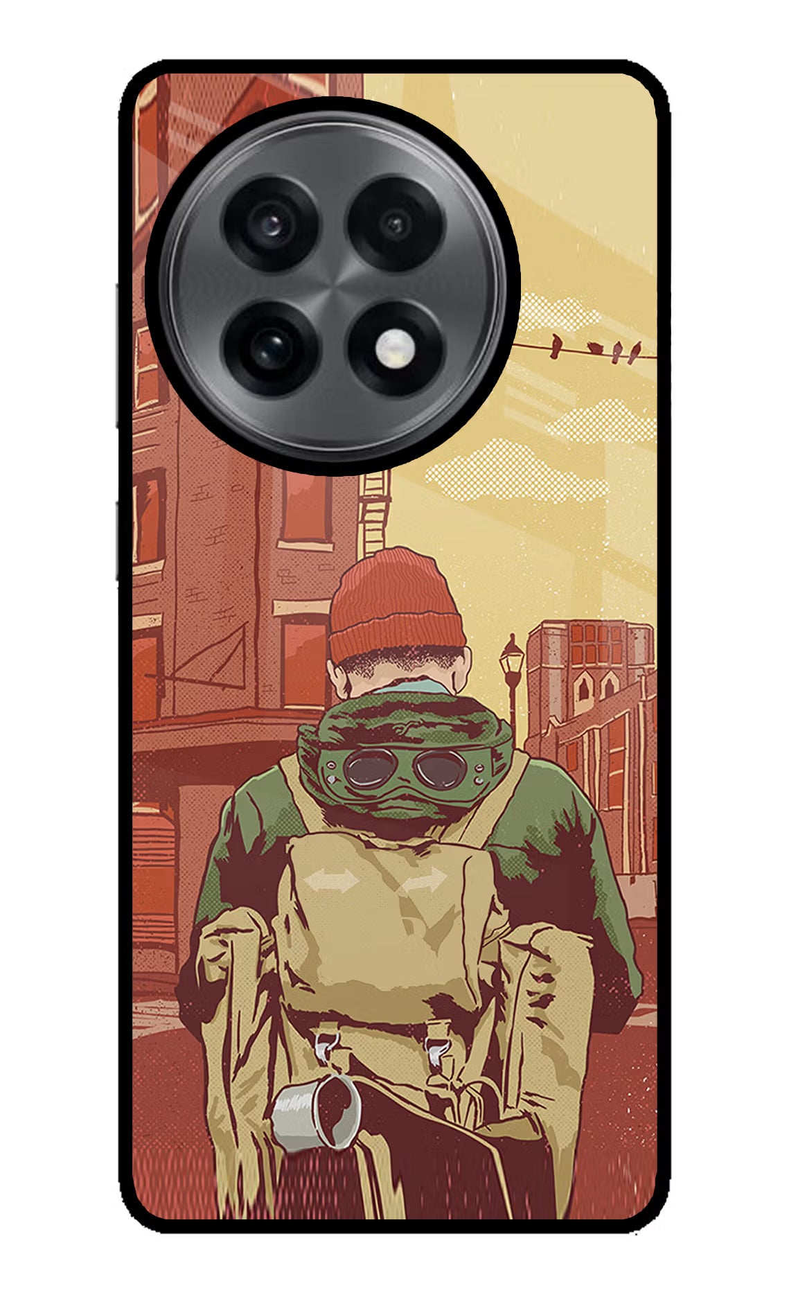 Adventurous OnePlus 13R Glass Case Back Cover by Casekaro