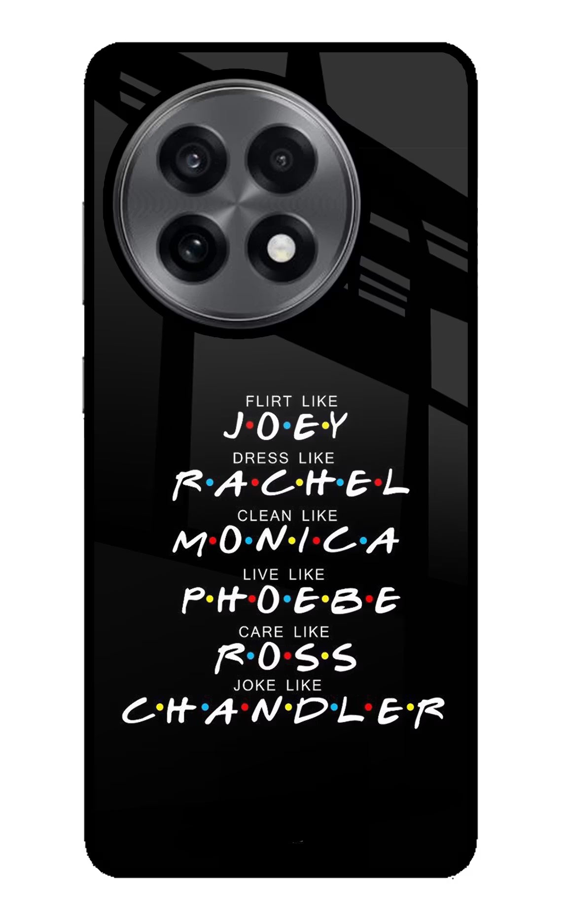 FRIENDS Character OnePlus 13R Glass Case - FRIENDS Character OnePlus 13R Glass Case FRIENDS Character OnePlus 13R Glass Case