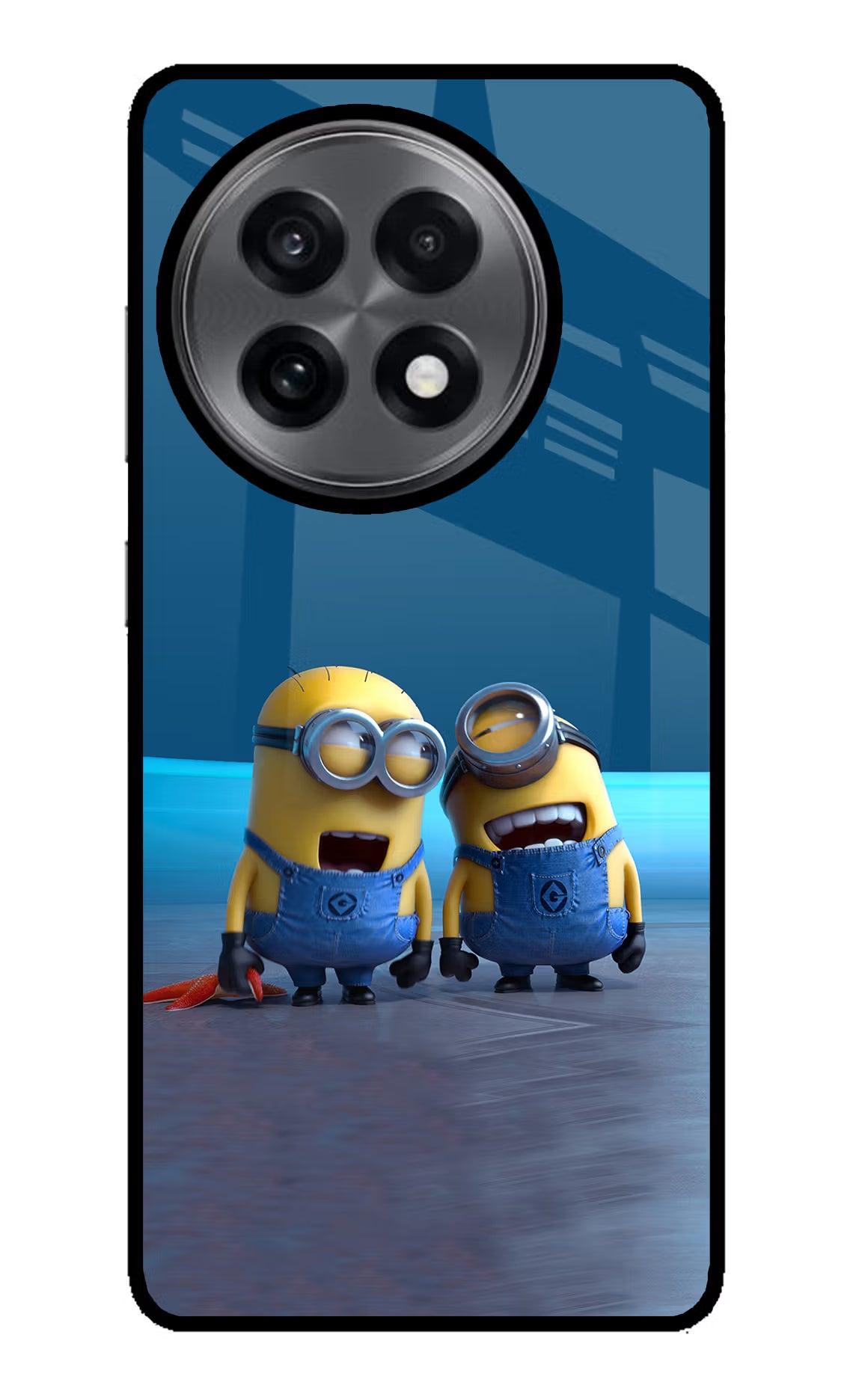 Minion Laughing OnePlus 13R Glass Case Back Cover by Casekaro