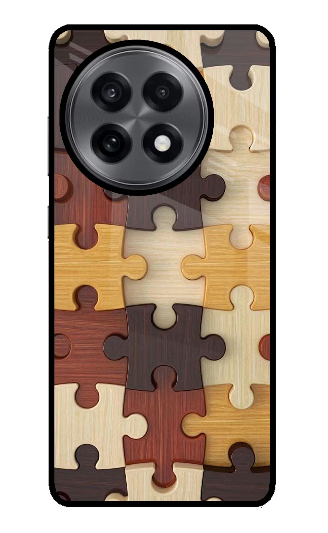 Wooden Puzzle OnePlus 13R Glass Case - Wooden Puzzle OnePlus 13R Glass Case Wooden Puzzle OnePlus 13R Glass Case