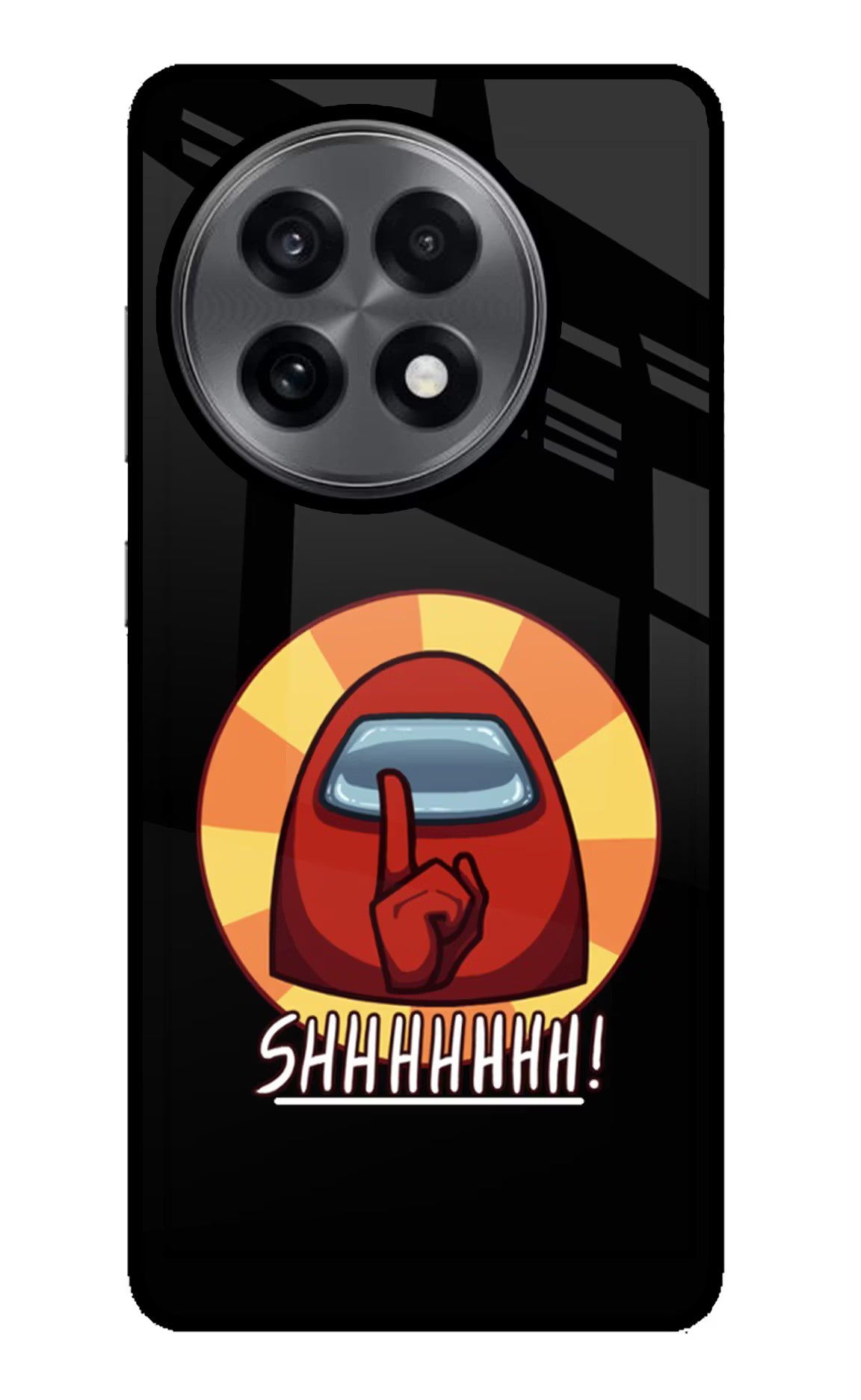 Among Us Shhh! OnePlus 13R Glass Case Back Cover by Casekaro