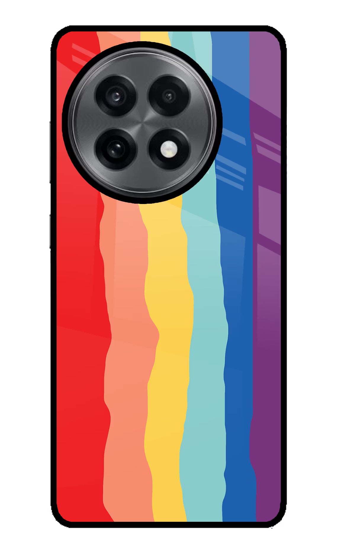 Rainbow OnePlus 13R Glass Case Back Cover by Casekaro