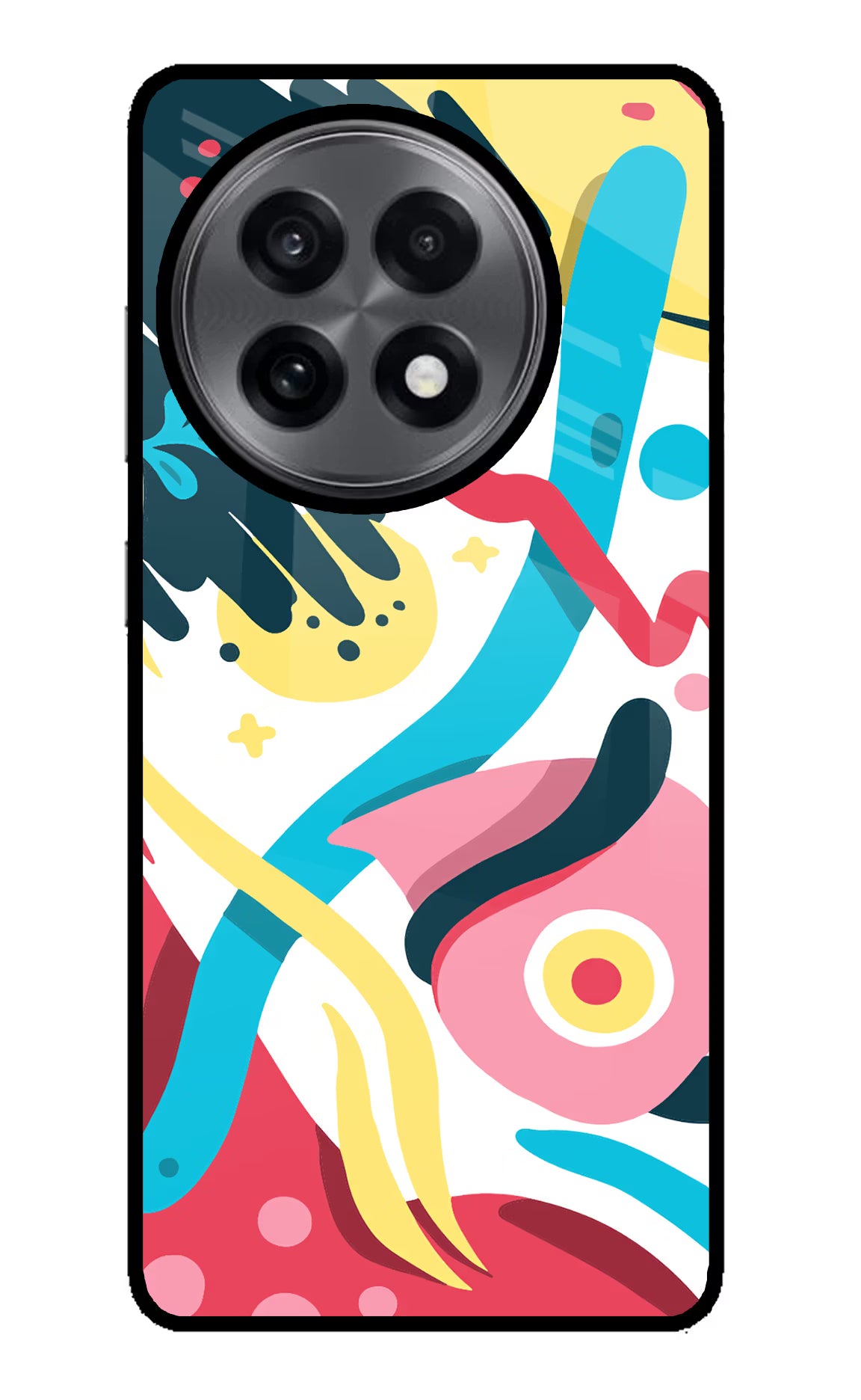 Trippy OnePlus 13R Glass Case Back Cover by Casekaro