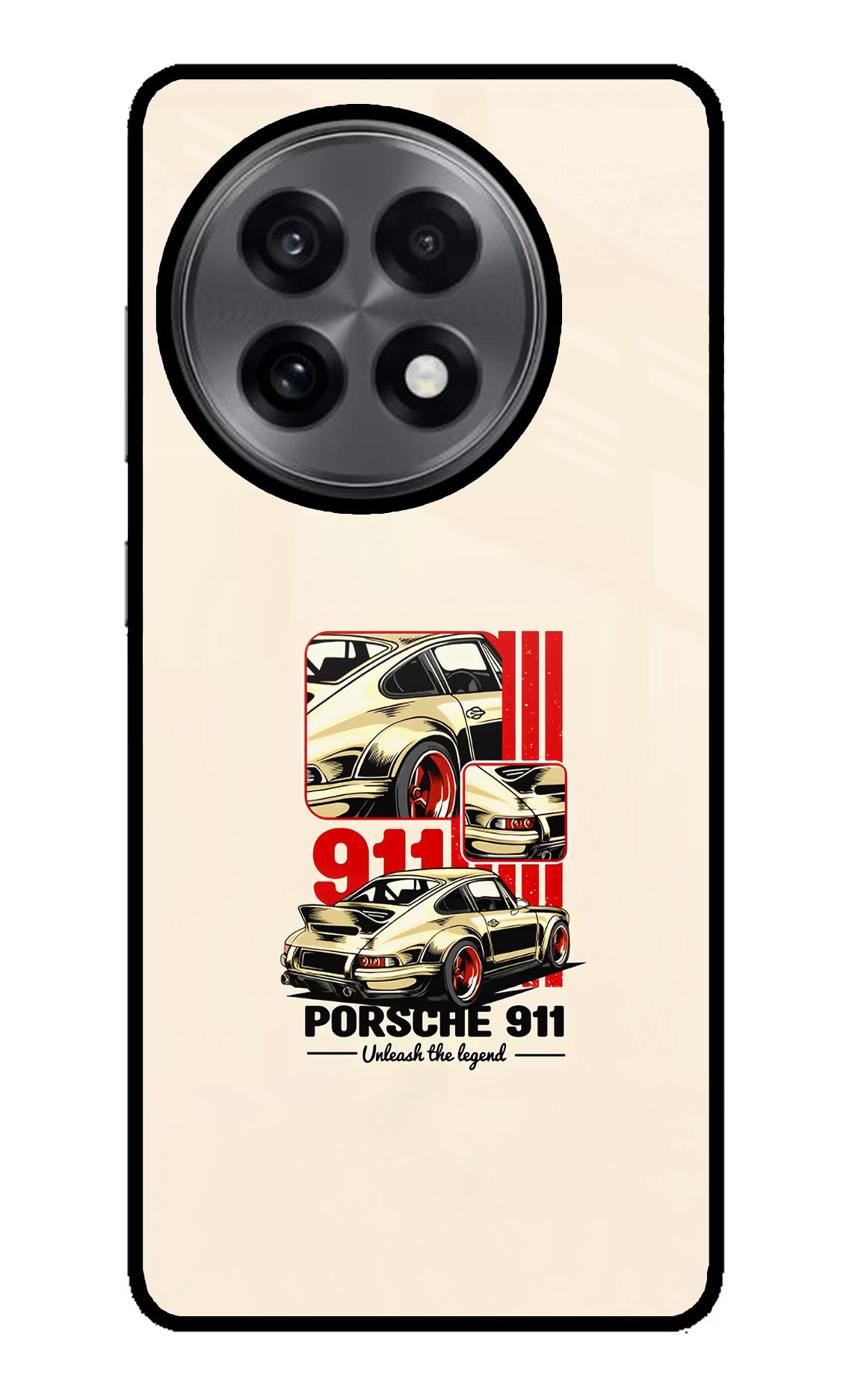 Classic Porsche 911 OnePlus 13R Glass Case Back Cover by Casekaro