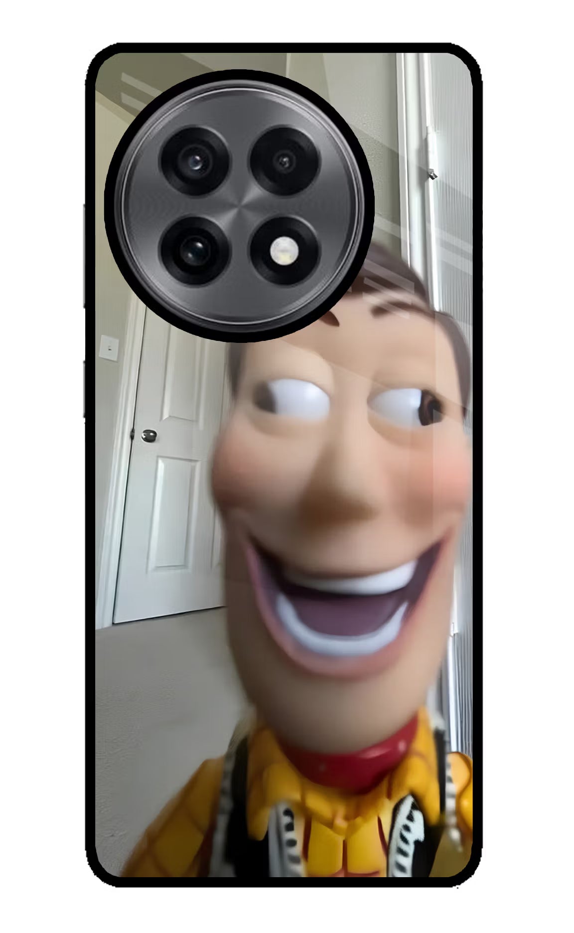 Side Eye Woody OnePlus 13R Glass Case - Side Eye Woody OnePlus 13R Glass Case Side Eye Woody OnePlus 13R Glass Case