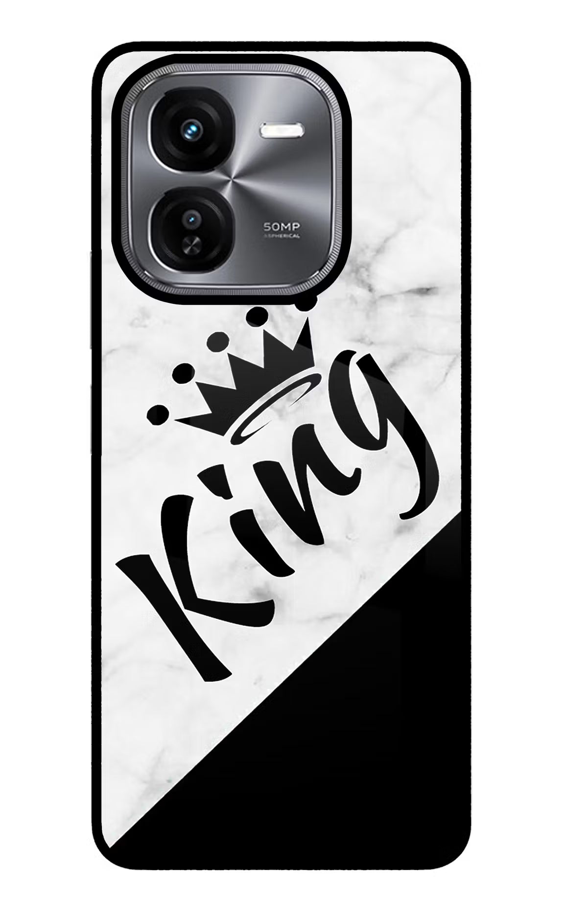 King iQOO Z9X Glass Case - King iQOO Z9X Glass Case King iQOO Z9X Glass Case