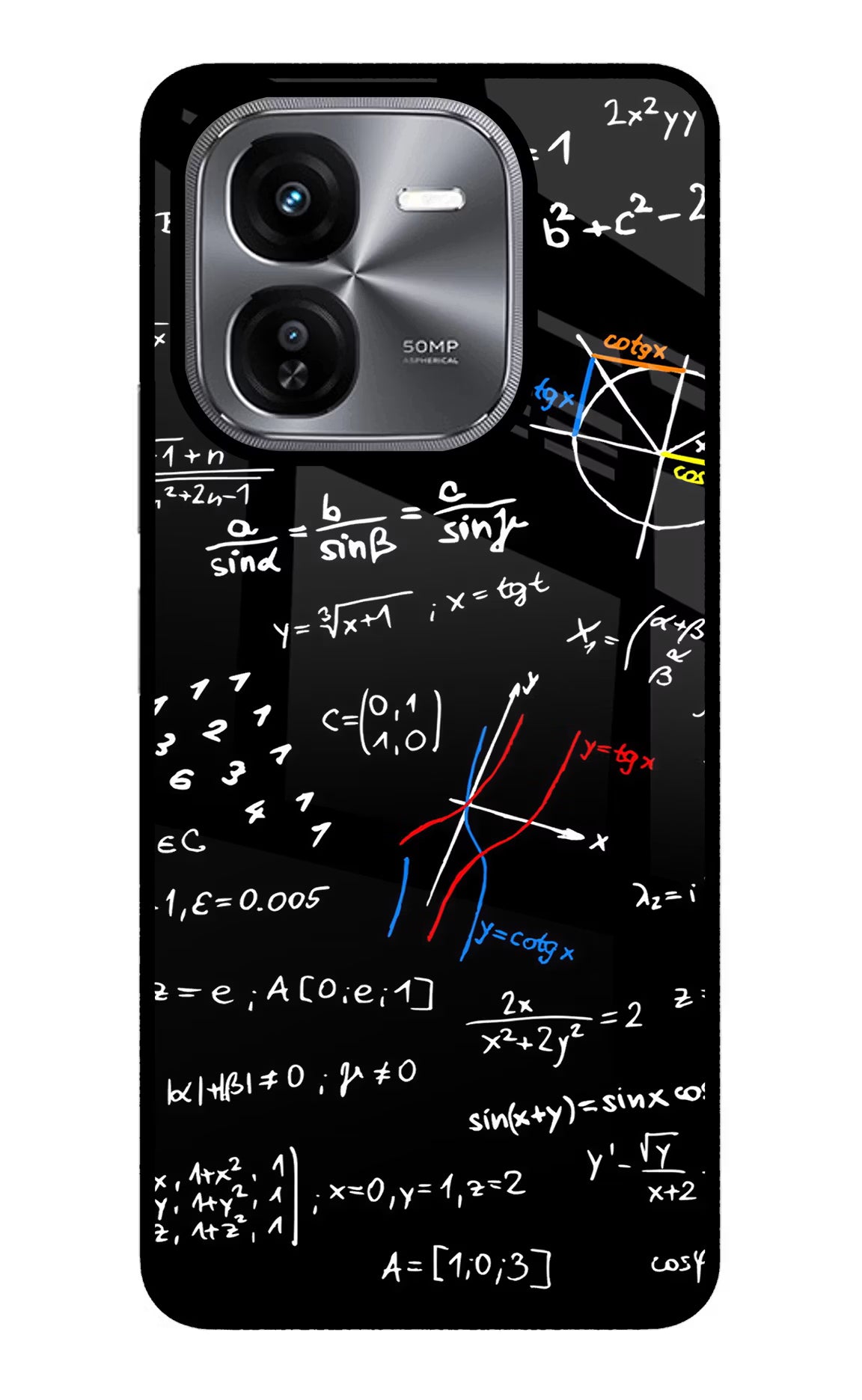 Mathematics Formula iQOO Z9X Glass Case Back Cover by Casekaro