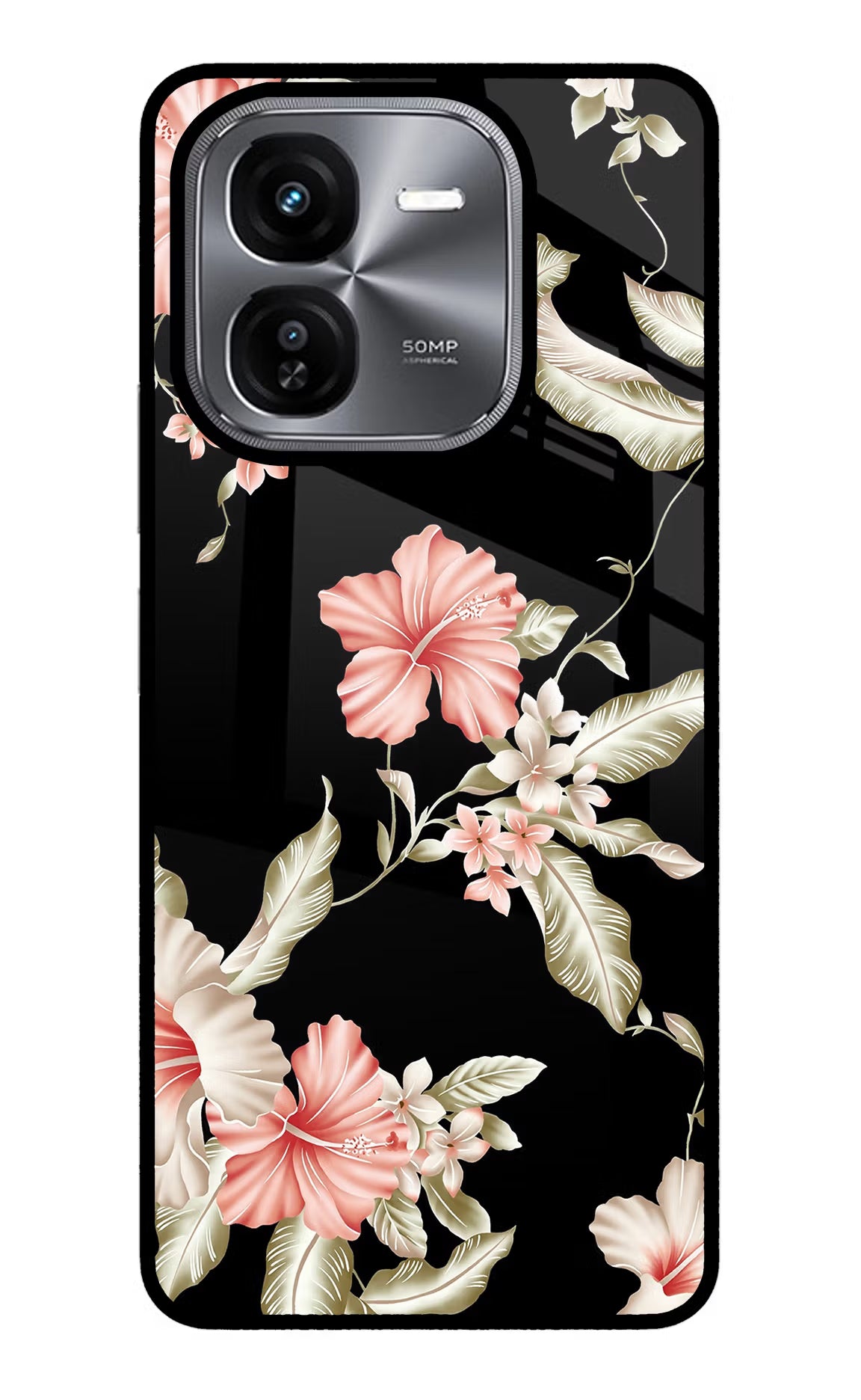 Flowers iQOO Z9X Glass Case Back Cover by Casekaro