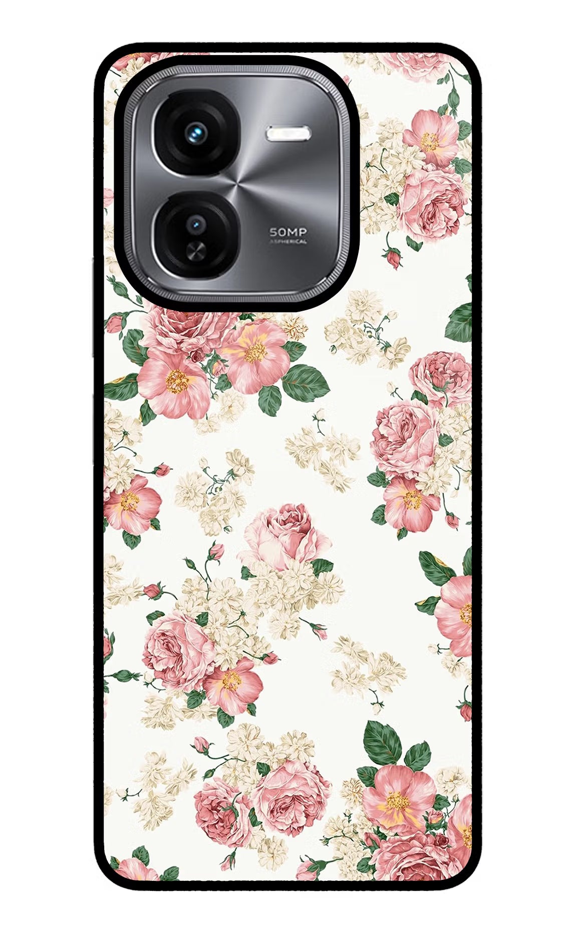 Flowers iQOO Z9X Glass Case Back Cover by Casekaro