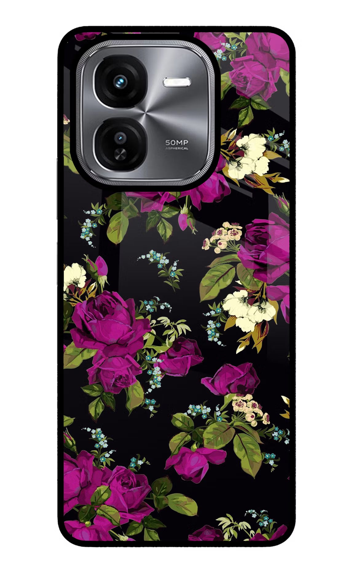 Flowers iQOO Z9X Glass Case Back Cover by Casekaro