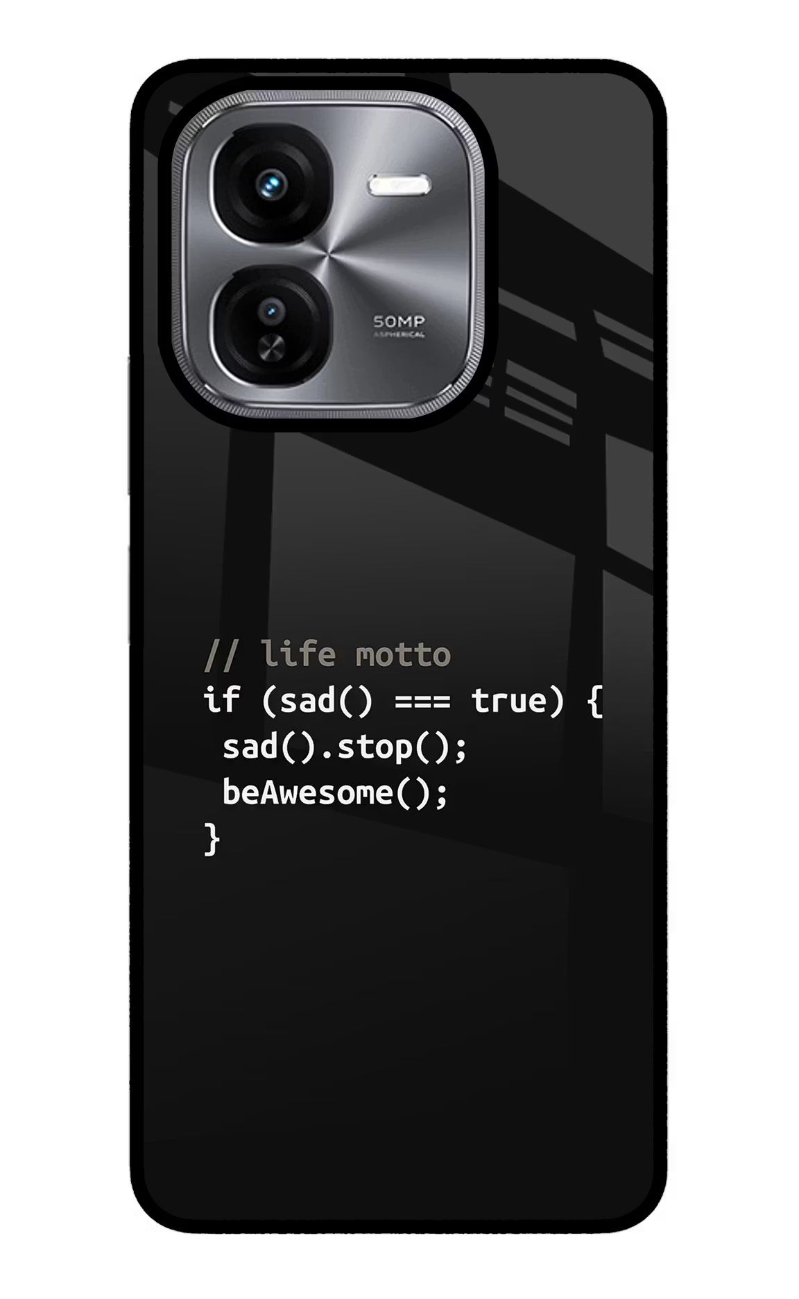 Life Motto Code iQOO Z9X Glass Case - Life Motto Code iQOO Z9X Glass Case Life Motto Code iQOO Z9X Glass Case