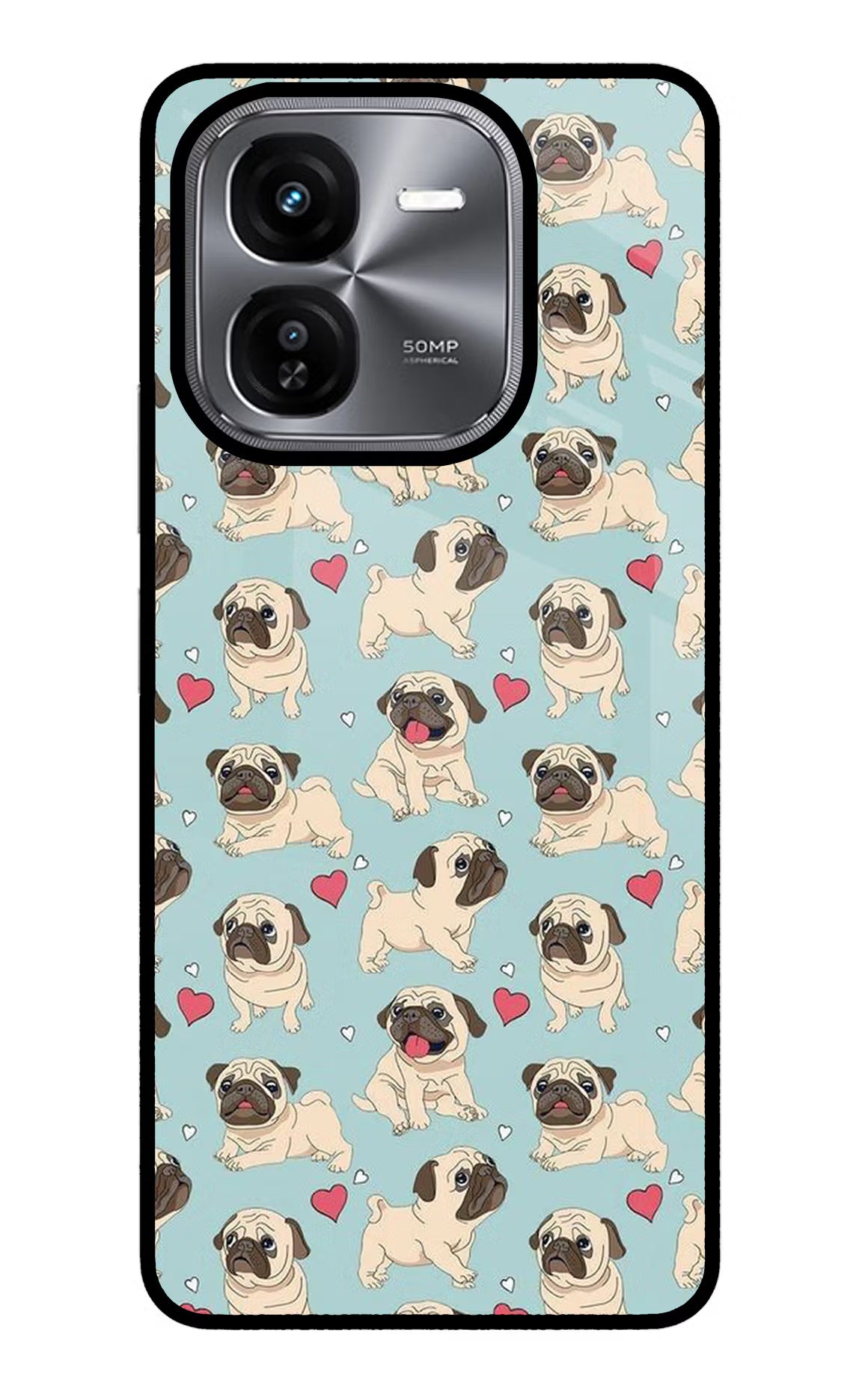 Pug Dog iQOO Z9X Glass Case - Pug Dog iQOO Z9X Glass Case Pug Dog iQOO Z9X Glass Case