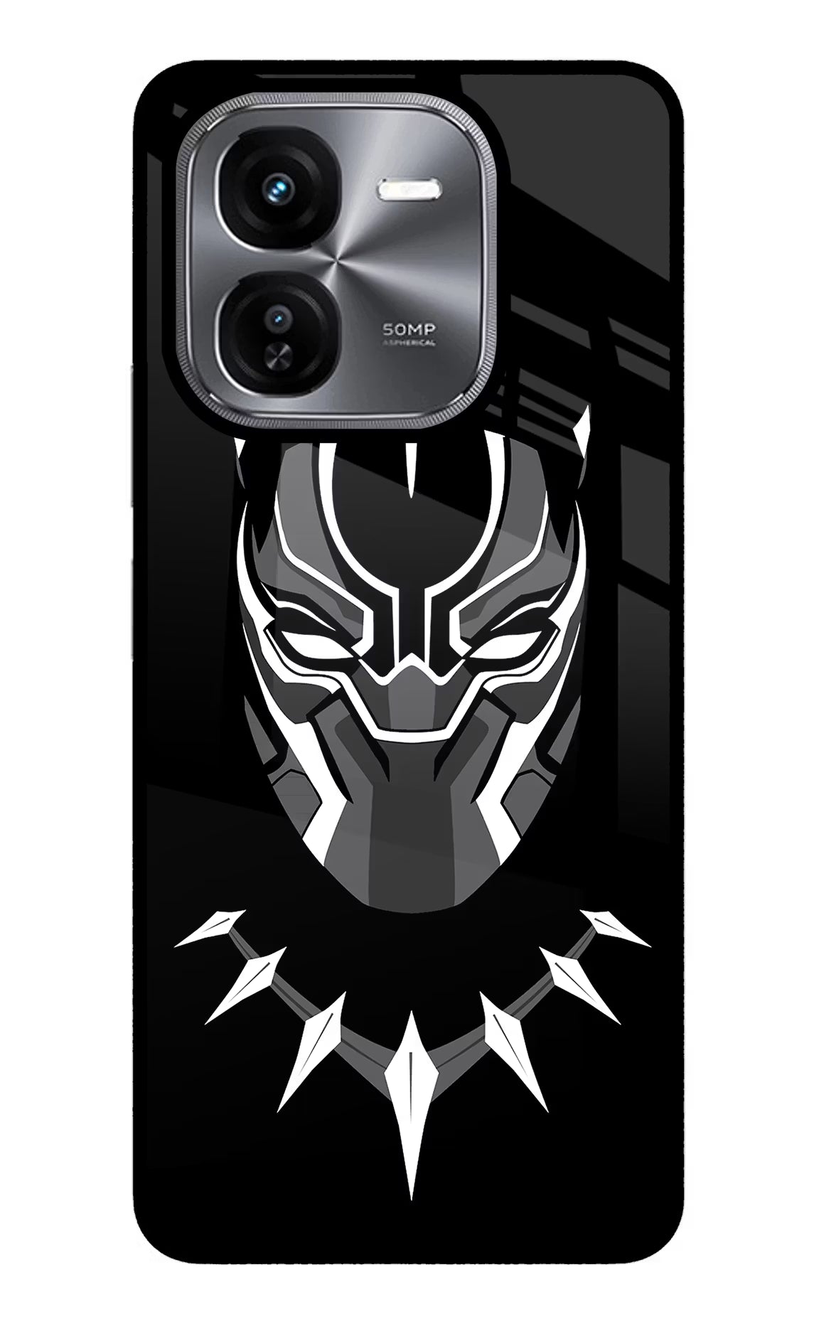 Black Panther iQOO Z9X Glass Case Back Cover by Casekaro