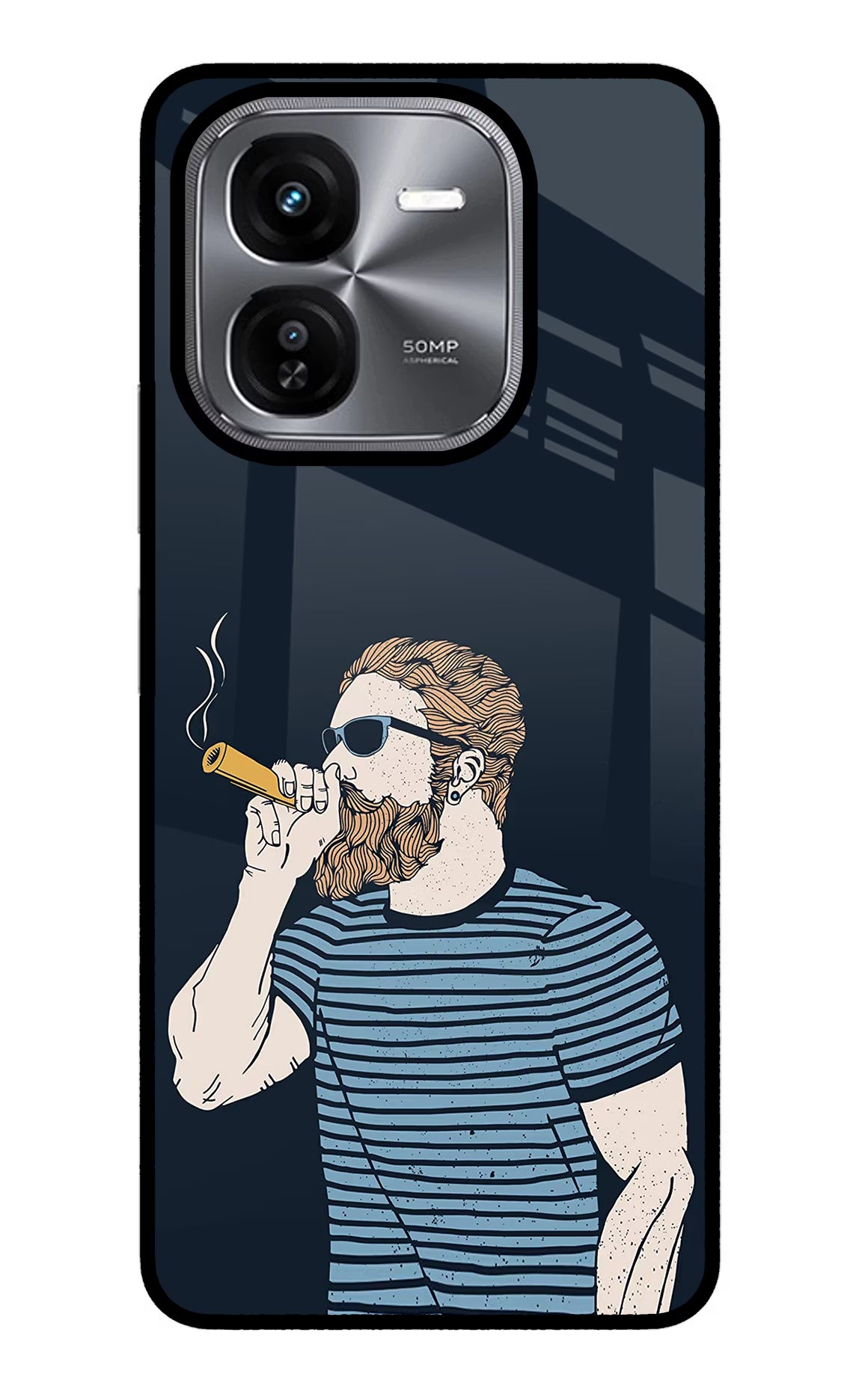 Smoking iQOO Z9X Glass Case Back Cover by Casekaro