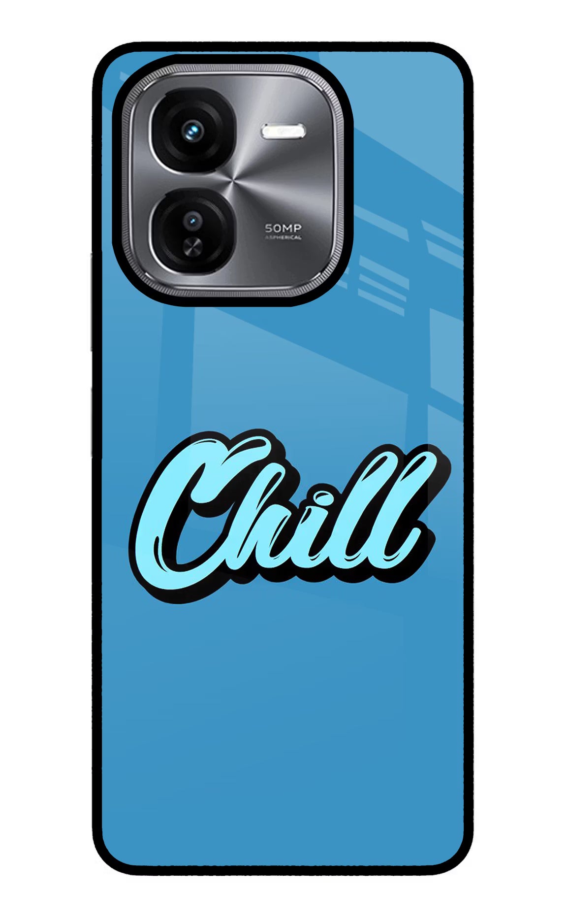 Chill iQOO Z9X Glass Case Back Cover by Casekaro