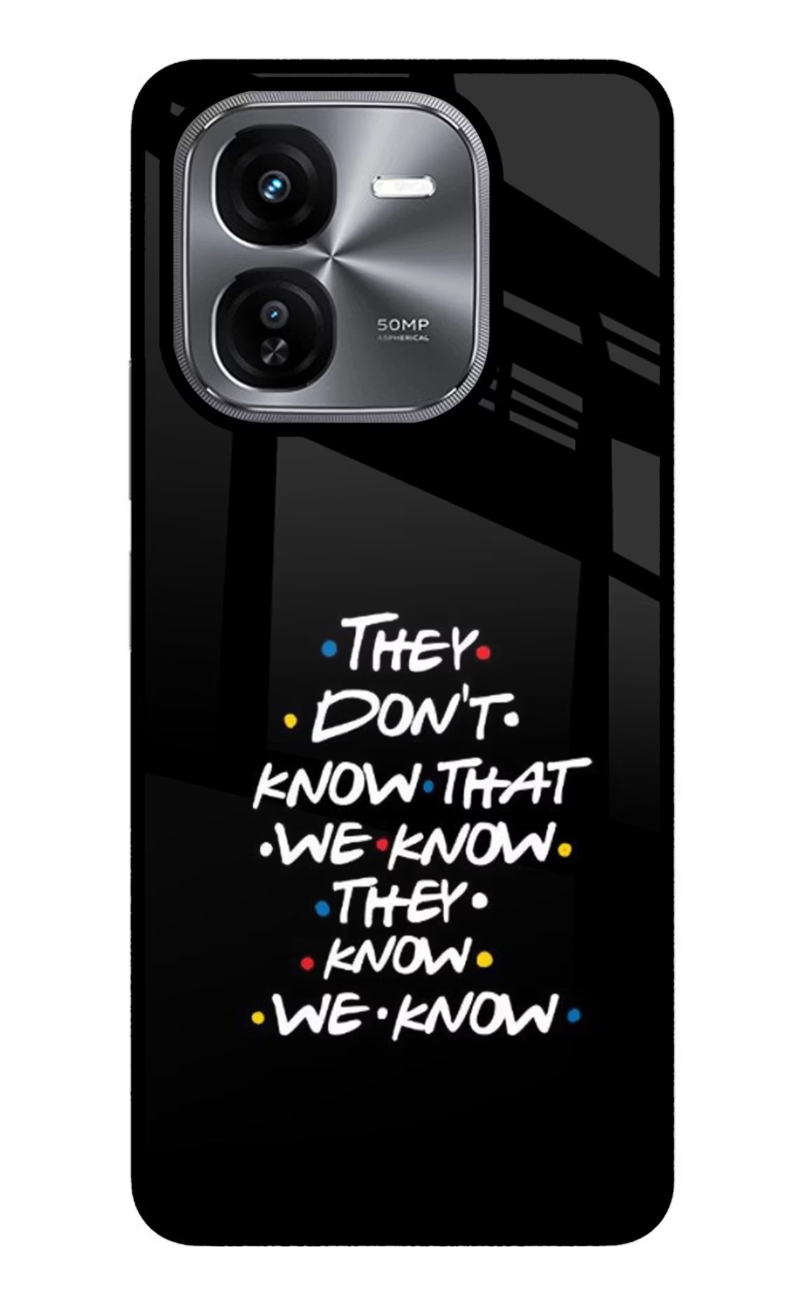 FRIENDS Dialogue iQOO Z9X Glass Case - FRIENDS Dialogue iQOO Z9X Glass Case FRIENDS Dialogue iQOO Z9X Glass Case