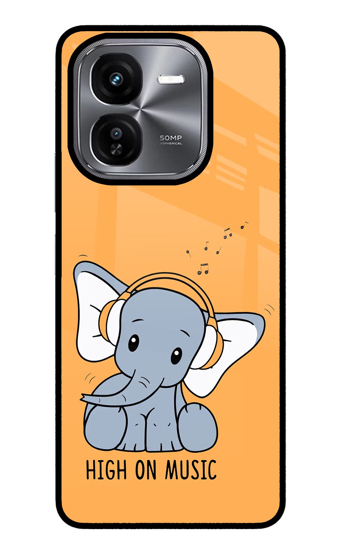 High On Music iQOO Z9X Glass Case Back Cover by Casekaro