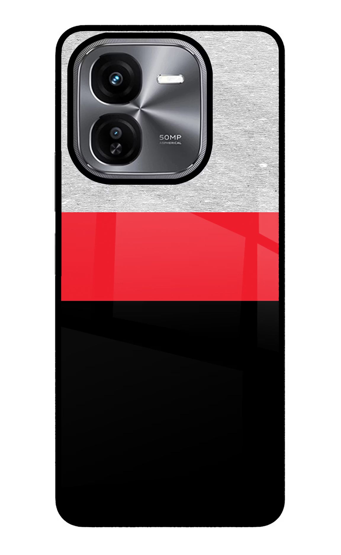 Tri Color Pattern iQOO Z9X Glass Case - Tri Color Pattern iQOO Z9X Glass Case Tri Color Pattern iQOO Z9X Glass Case