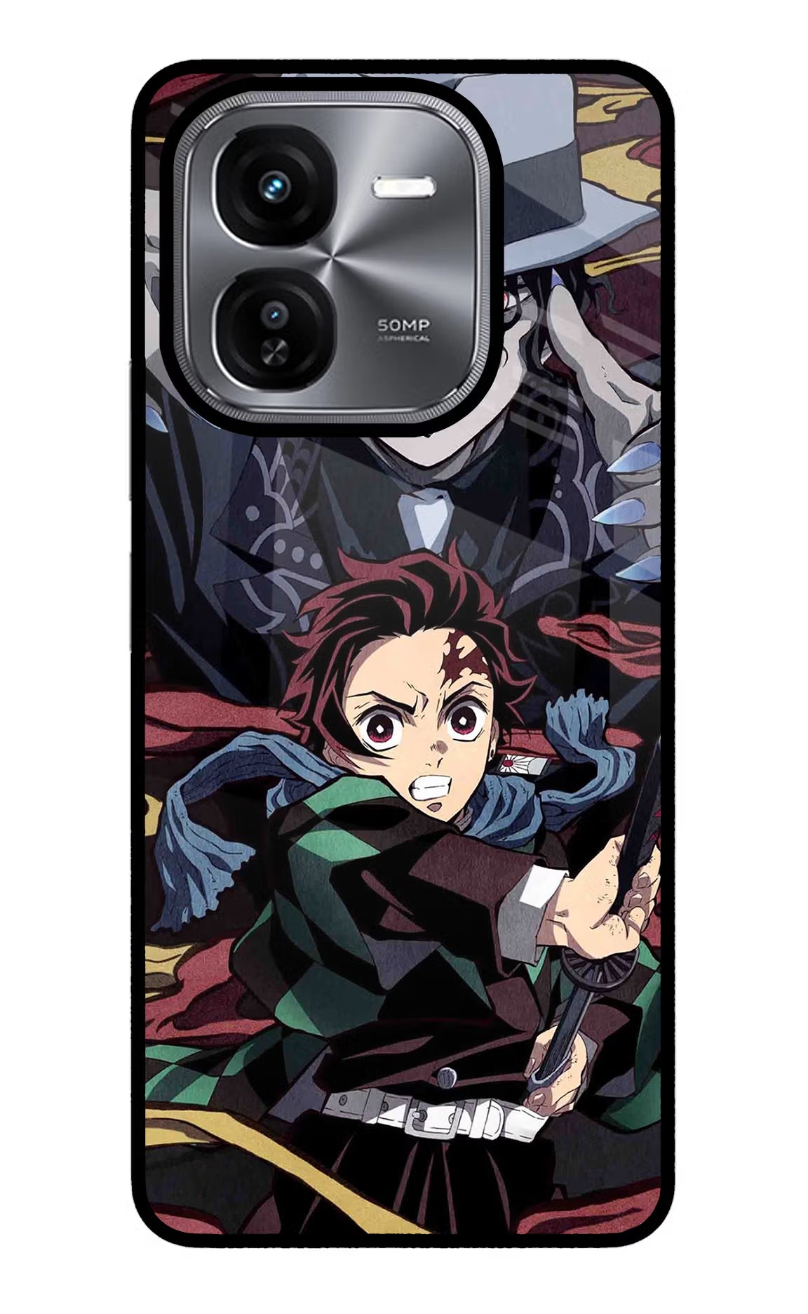 Demon Slayer iQOO Z9X Glass Case - Demon Slayer iQOO Z9X Glass Case Demon Slayer iQOO Z9X Glass Case