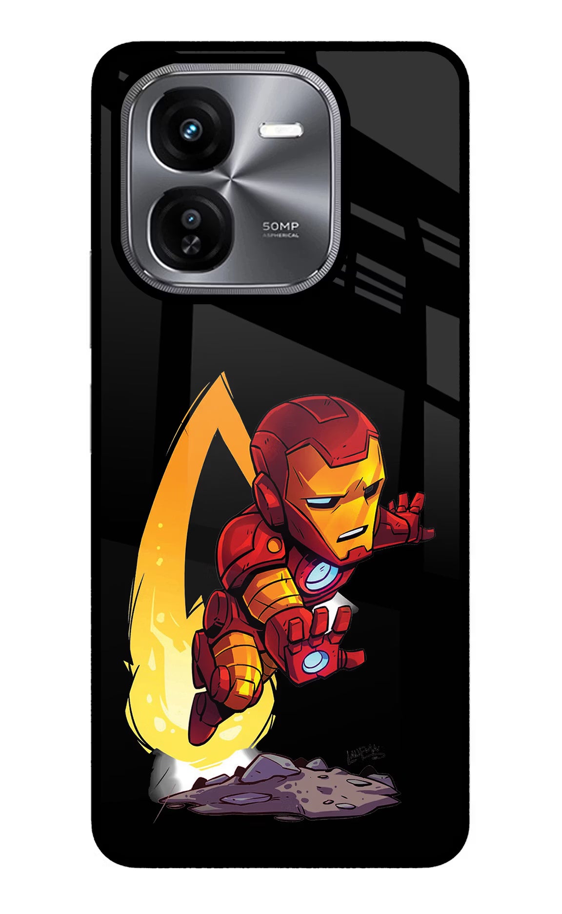 IronMan iQOO Z9X Glass Case - IronMan iQOO Z9X Glass Case IronMan iQOO Z9X Glass Case