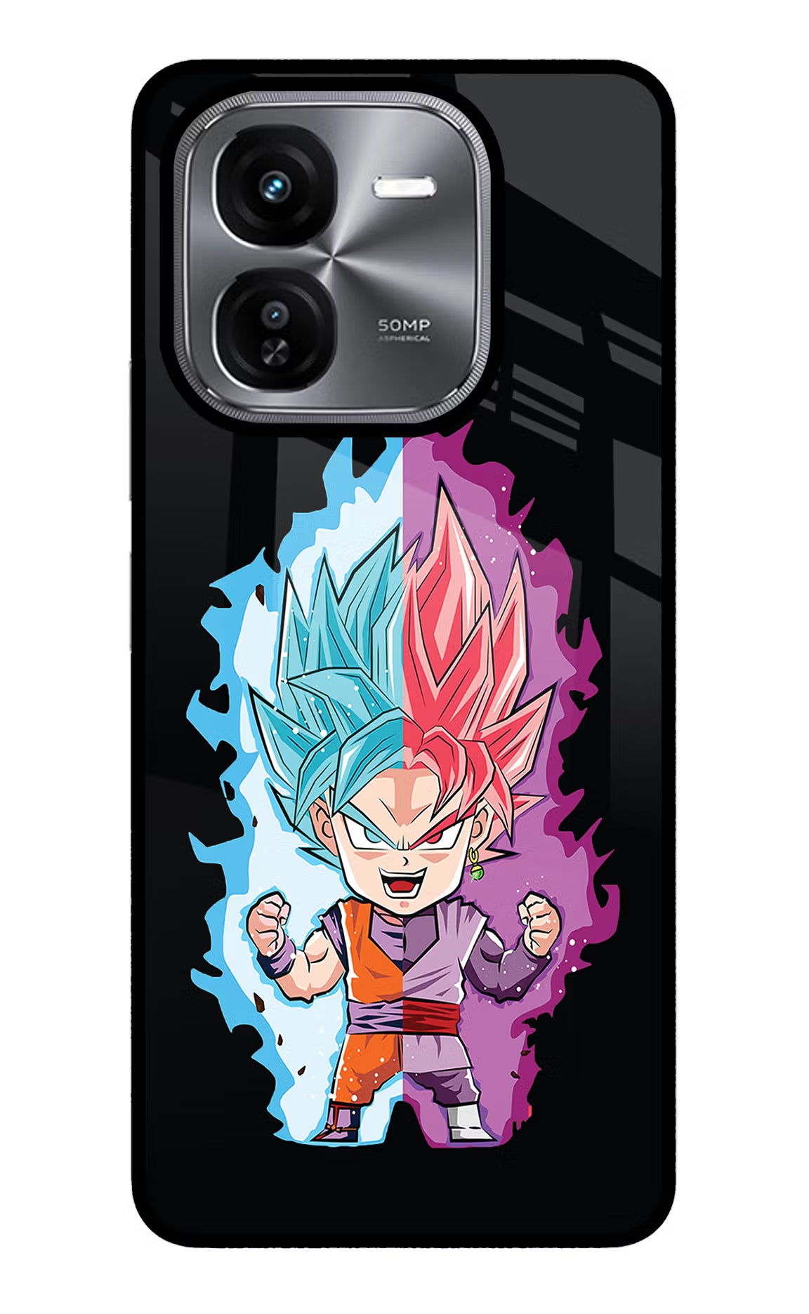 Chota Goku iQOO Z9X Glass Case Back Cover by Casekaro