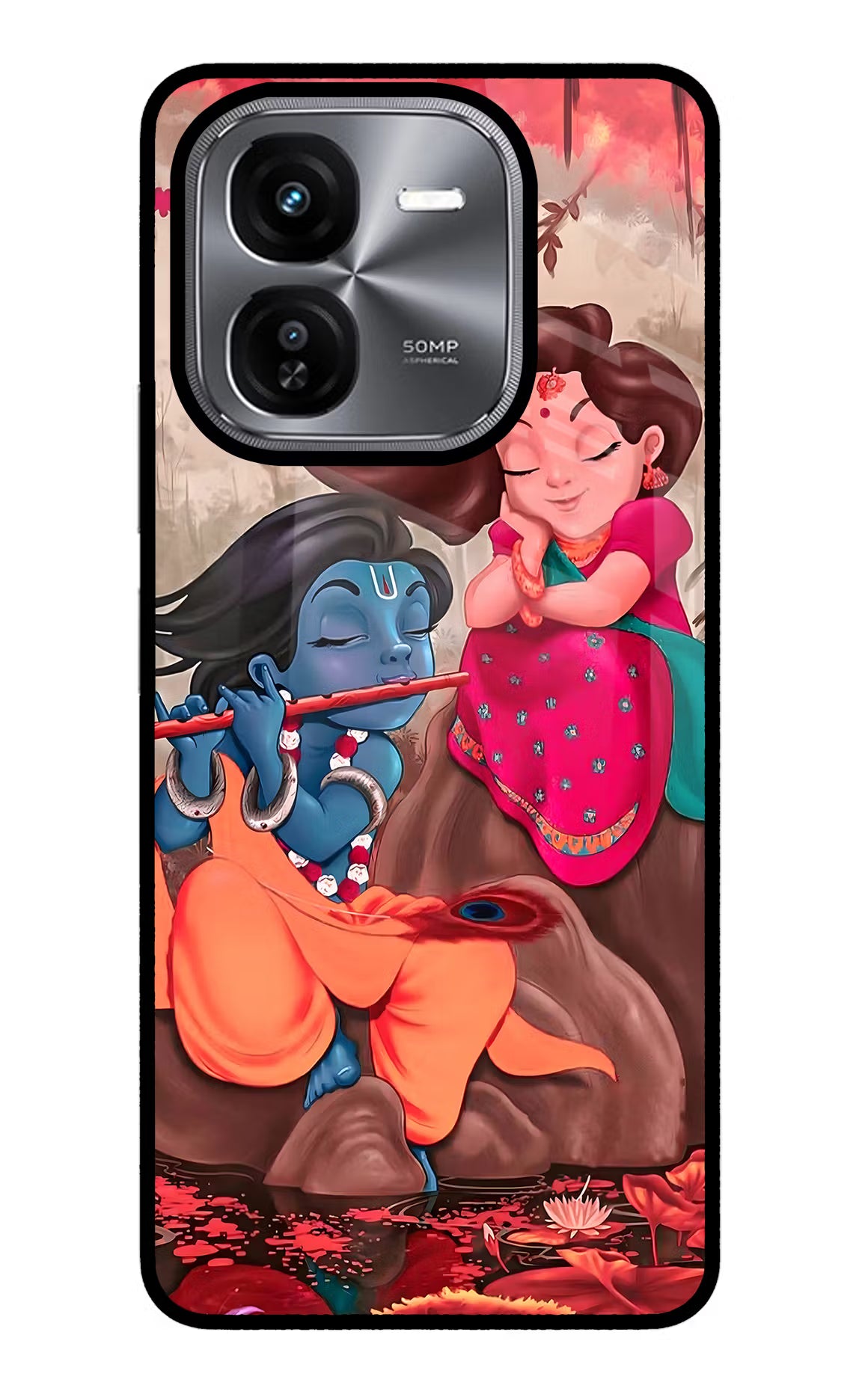 Radhe Krishna iQOO Z9X Glass Case - Radhe Krishna iQOO Z9X Glass Case Radhe Krishna iQOO Z9X Glass Case