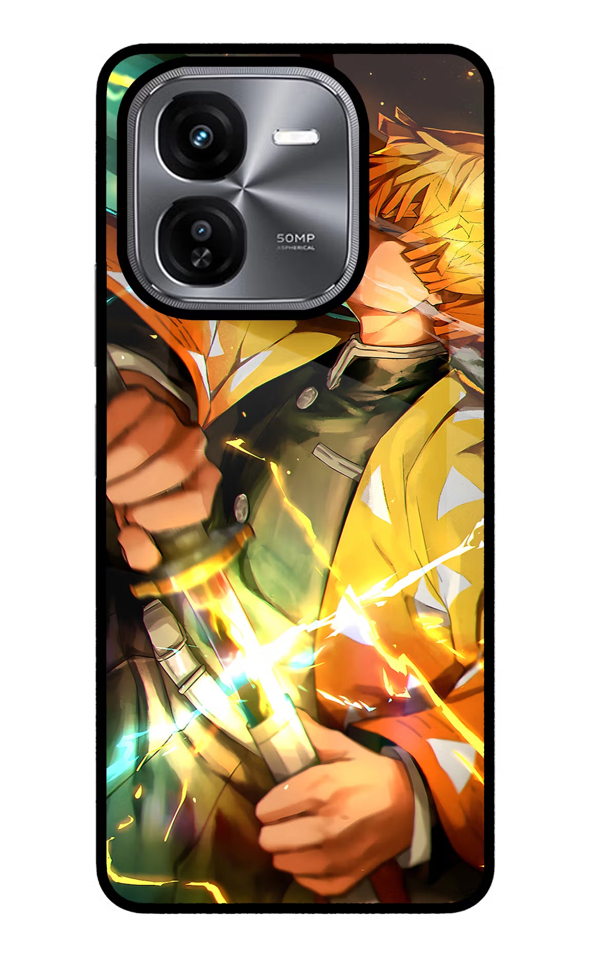 Demon Slayer iQOO Z9X Glass Case - Demon Slayer iQOO Z9X Glass Case Demon Slayer iQOO Z9X Glass Case