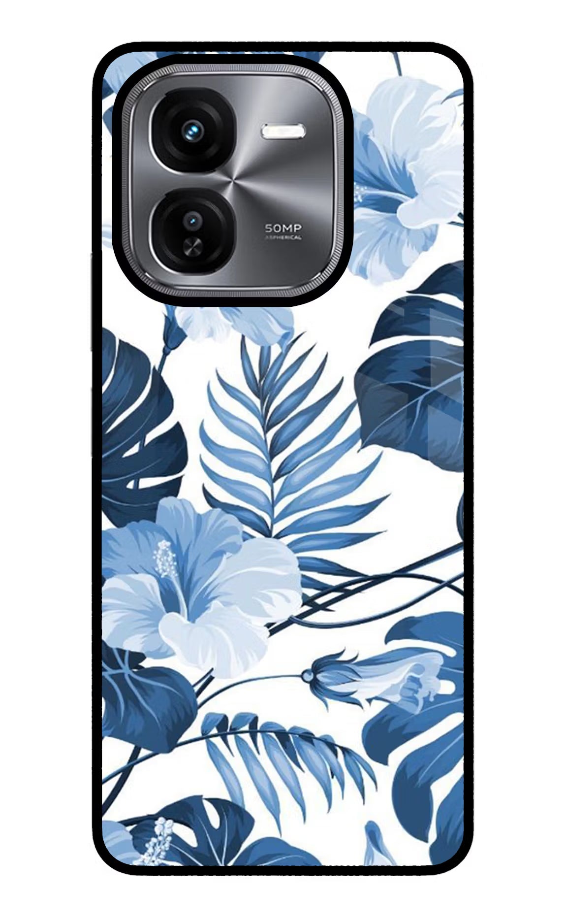 Fabric Art iQOO Z9X Glass Case Back Cover by Casekaro