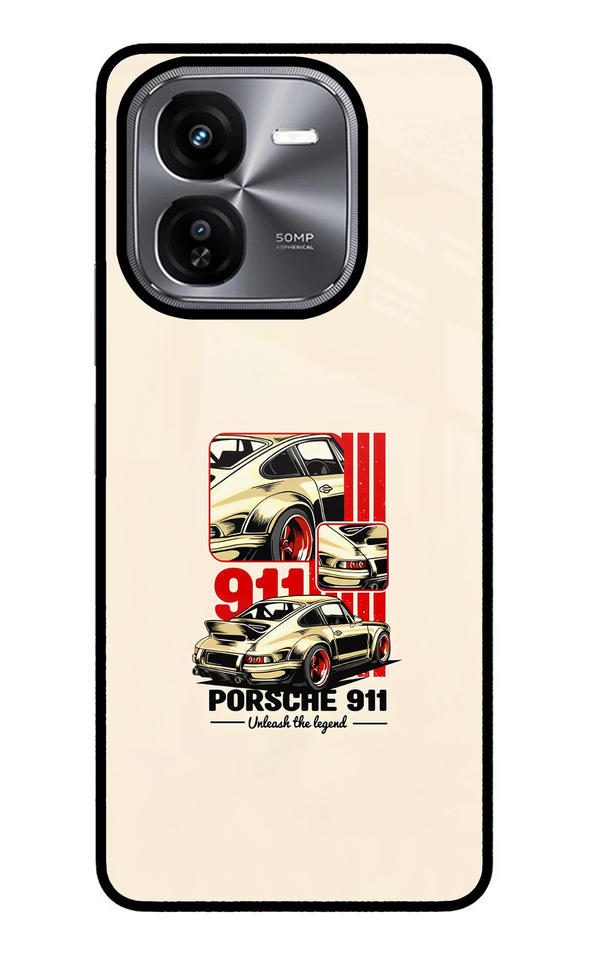 Classic Porsche 911 iQOO Z9X Glass Case Back Cover by Casekaro