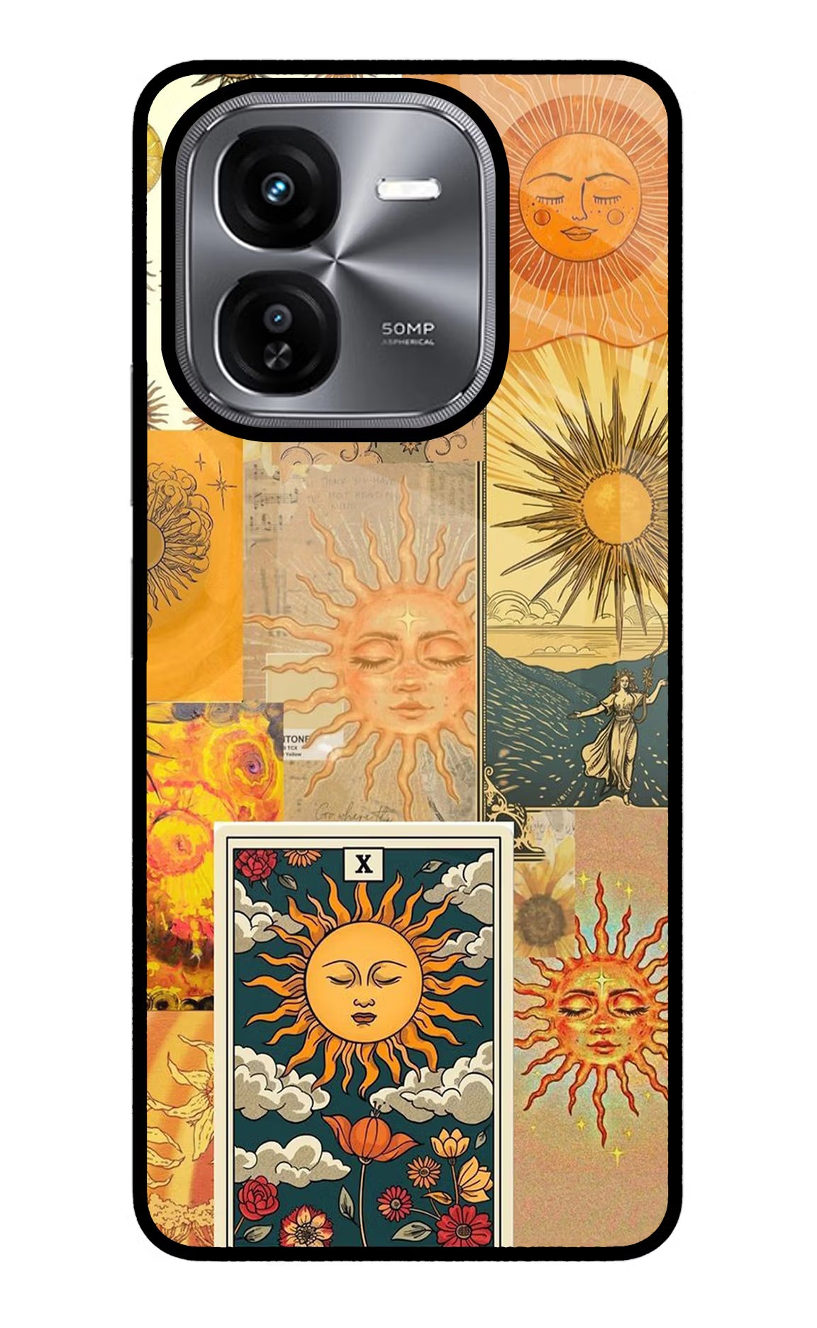 Sun iQOO Z9X Glass Case Back Cover by Casekaro