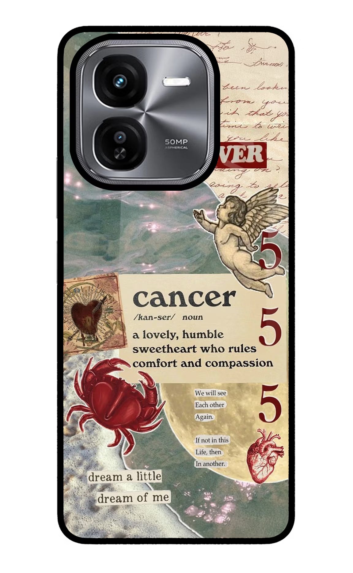 Cancer Zodiac iQOO Z9X Back Cover - Cancer Zodiac iQOO Z9X Glass Case Back Cover by Casekaro Cancer Zodiac iQOO Z9X Glass Case Back Cover by Casekaro