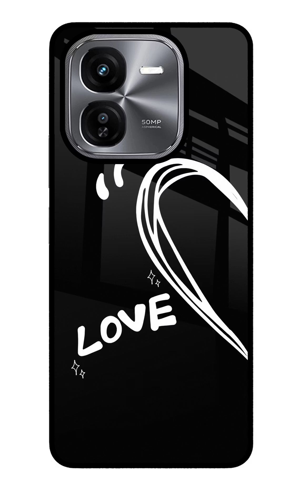 Love Line iQOO Z9X Glass Case - Love Line iQOO Z9X Glass Case Love Line iQOO Z9X Glass Case